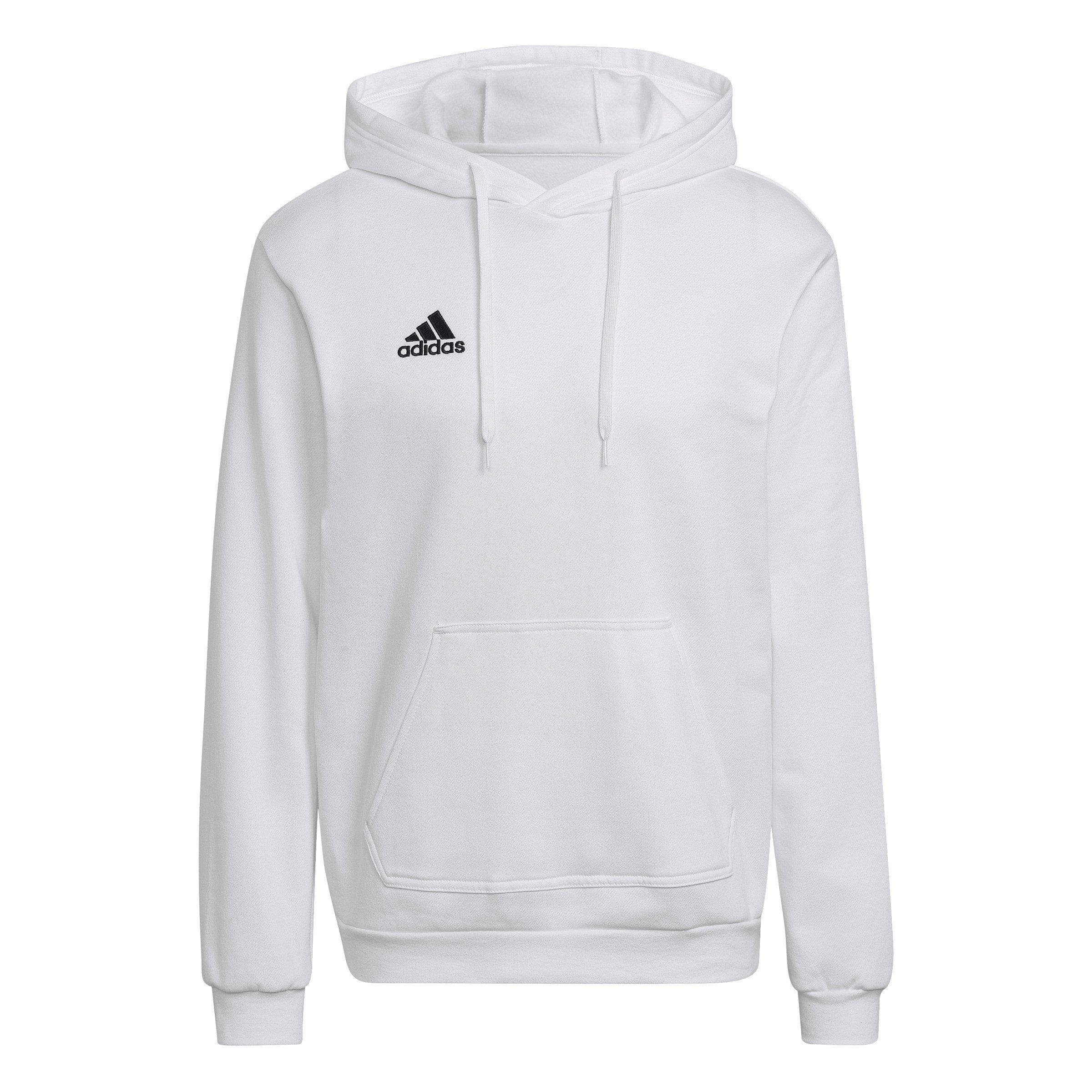 Adidas Men's Entrada 22 Sweat Hoodie - White/Black - 2XL
