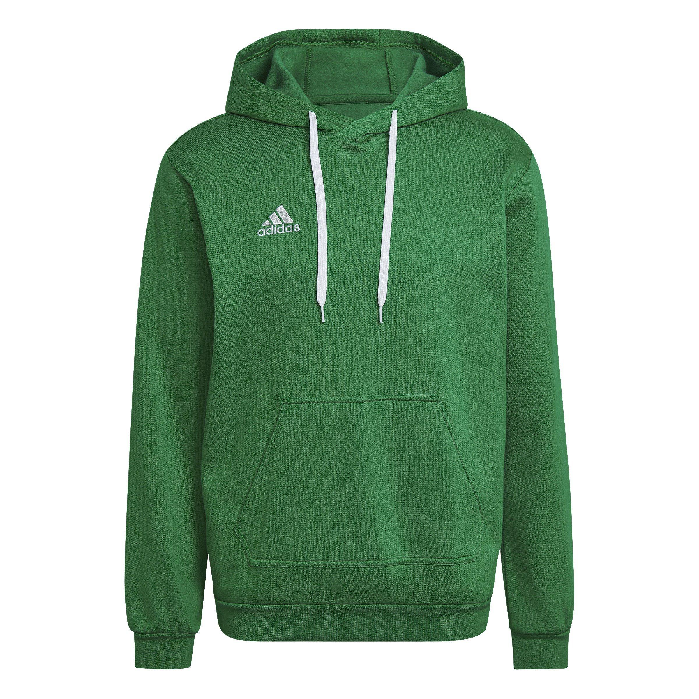 Adidas Men's Entrada 22 Sweat Hoodie - Green/White - M