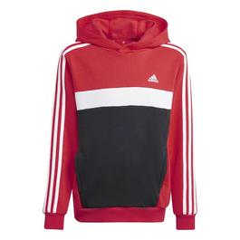 adidas Tiberio 3 Stripes Colourblock Hoodie Juniors