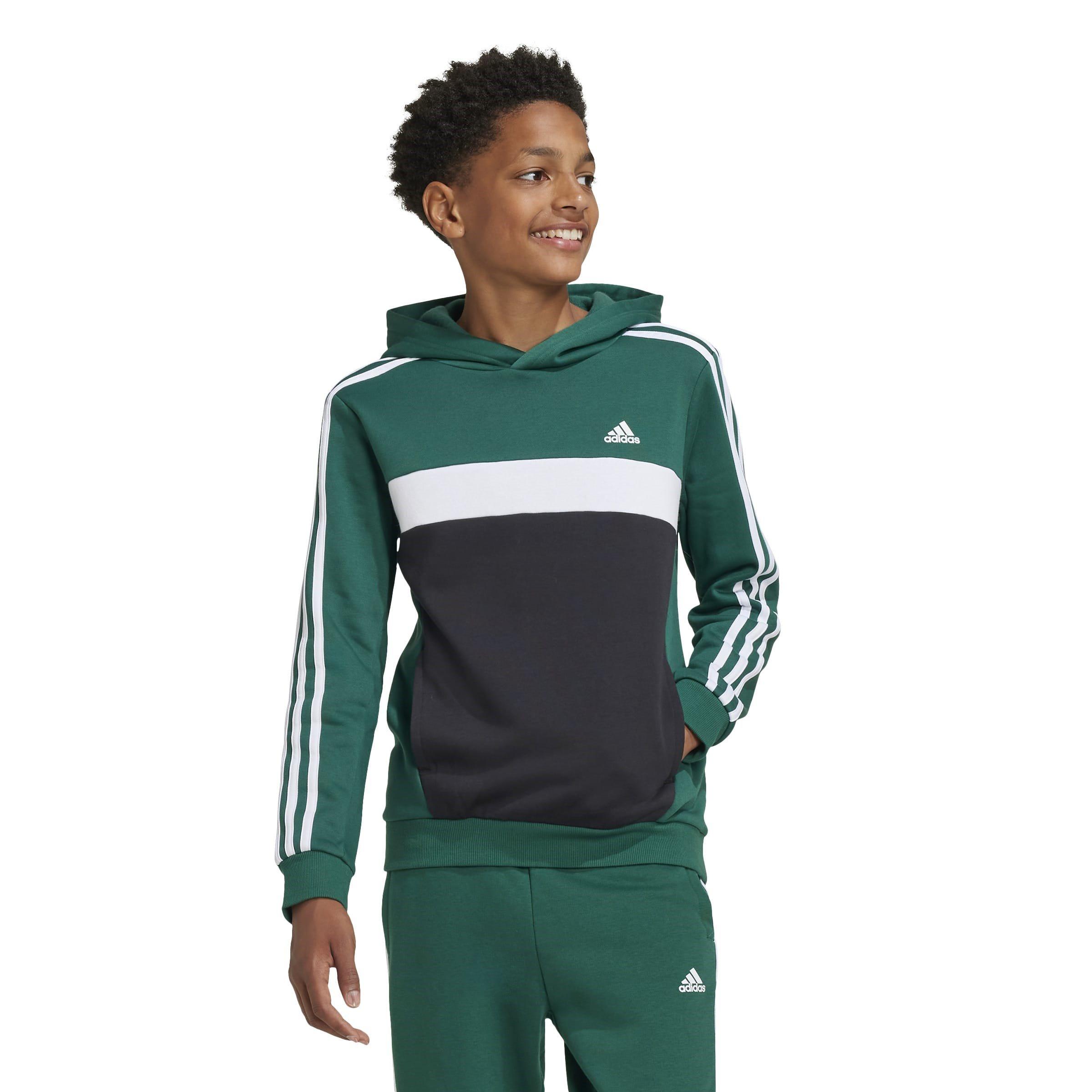 Collegiate Gree - adidas - Tiberio 3-Stripes Colourblock Hoodie Juniors - 2