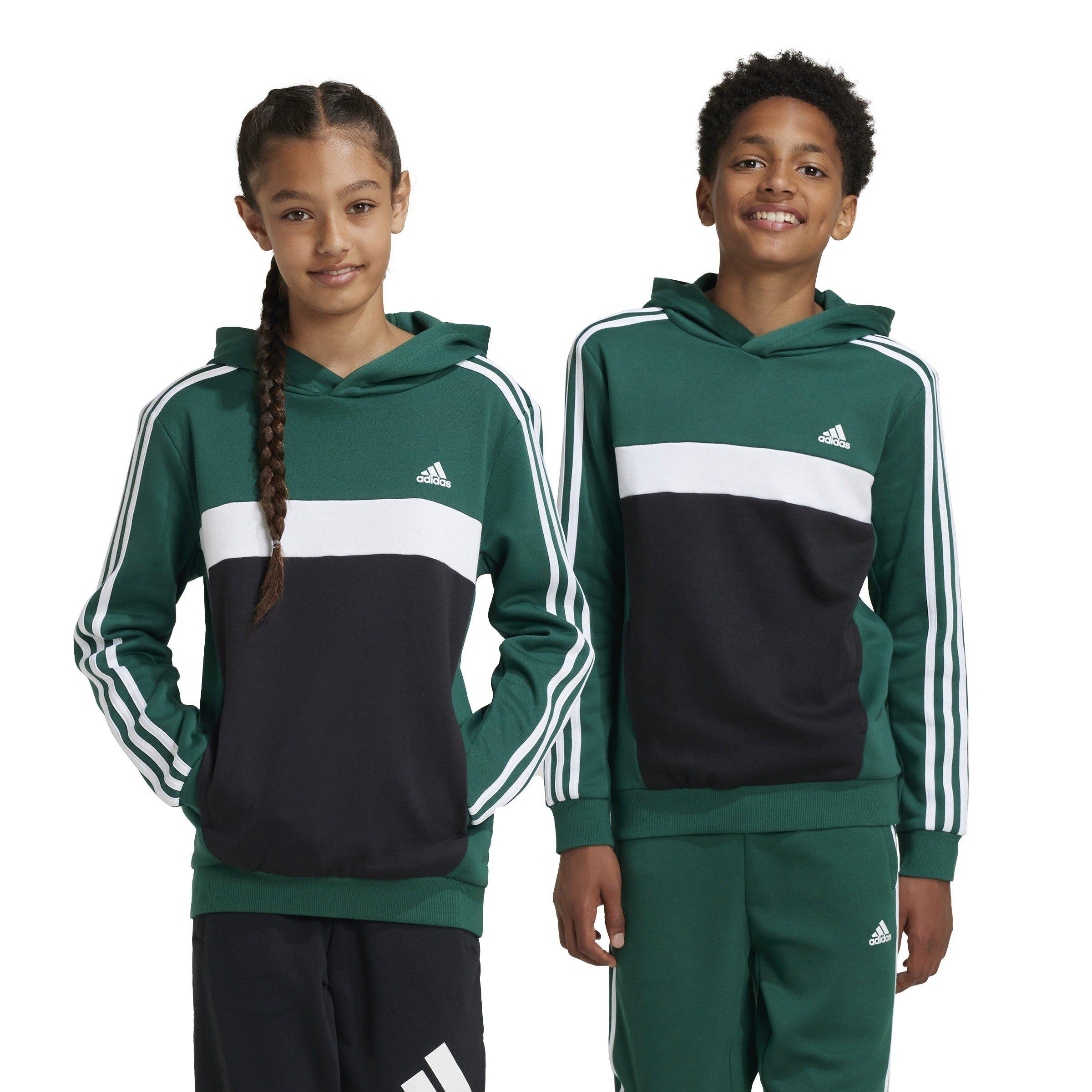 Collegiate Gree - adidas - Tiberio 3-Stripes Colourblock Hoodie Juniors - 5