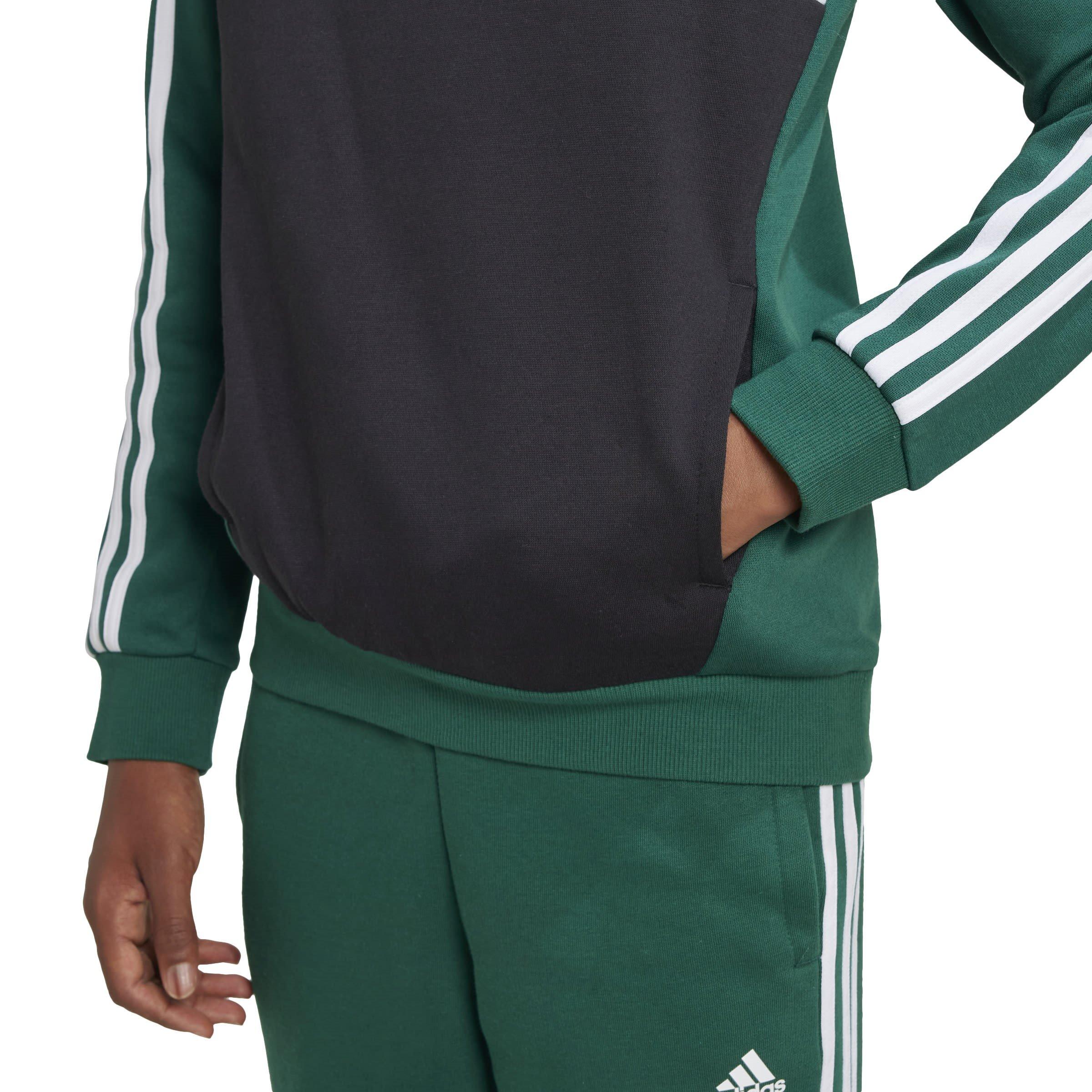 Collegiate Gree - adidas - Tiberio 3-Stripes Colourblock Hoodie Juniors - 7