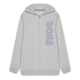 Boss Kids Large Logo Zipped Hoodie