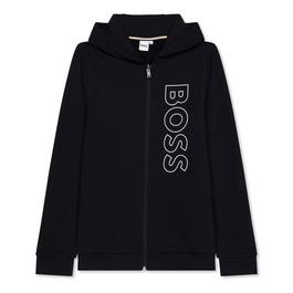 Boss Large Logo Zip Hoodie Juniors