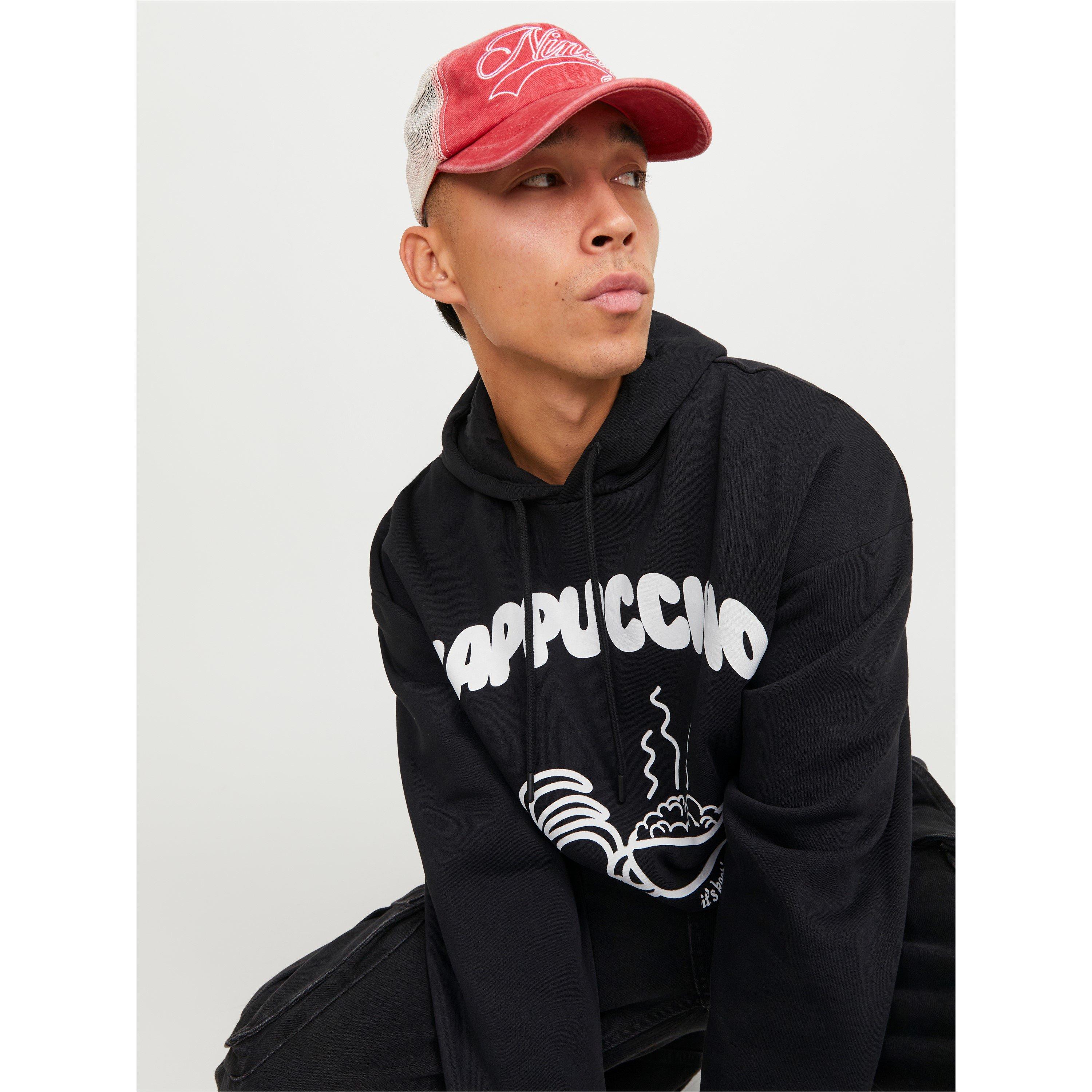 Negro - Jack and Jones - Graphic Cappuccino Print Hoodie - 3