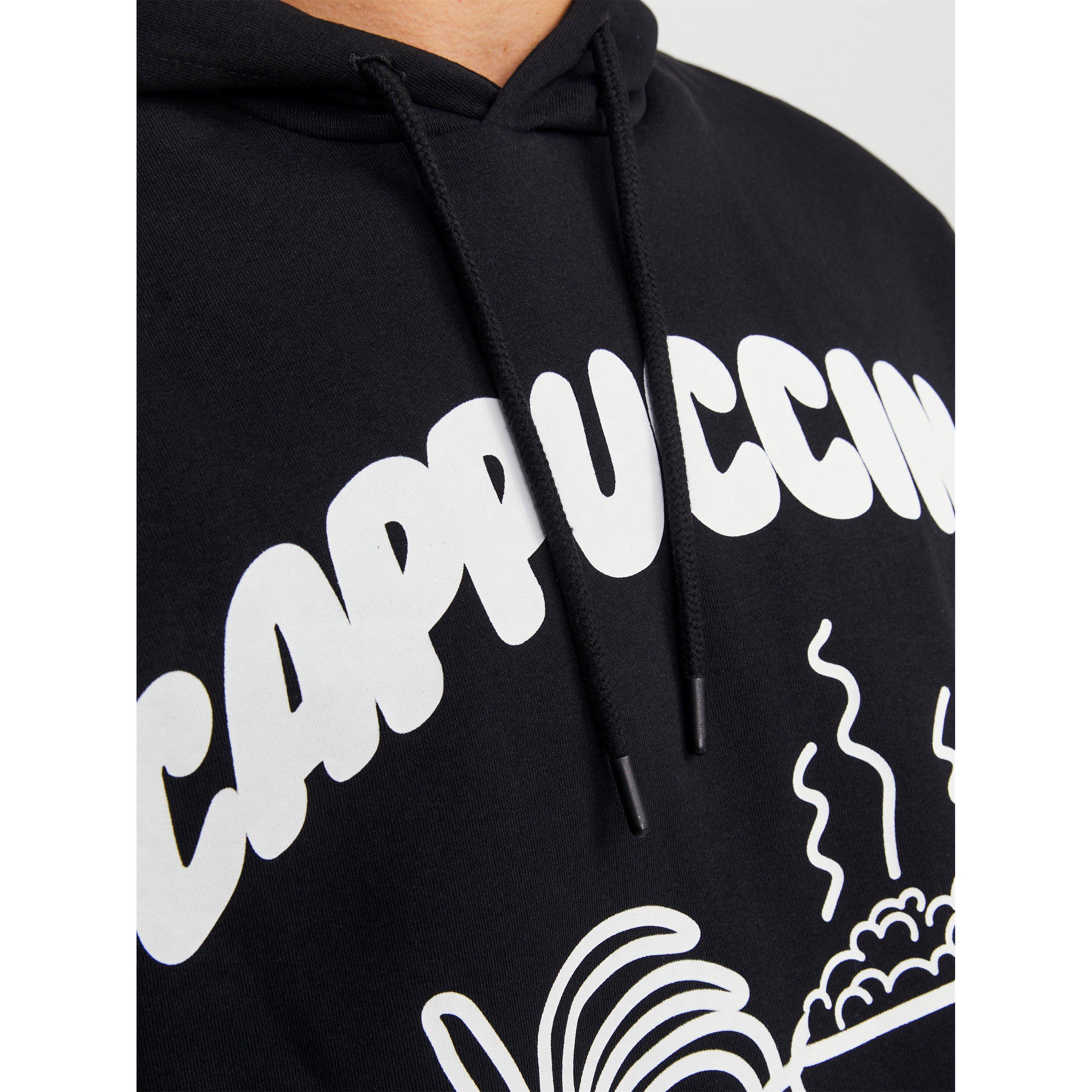 Negro - Jack and Jones - Graphic Cappuccino Print Hoodie - 5