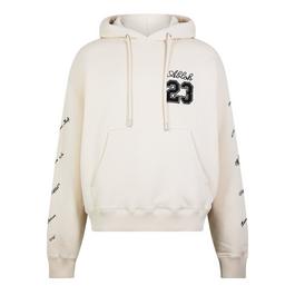 Off White Men's 23 Logo Hoodie, All-over Graphic Print