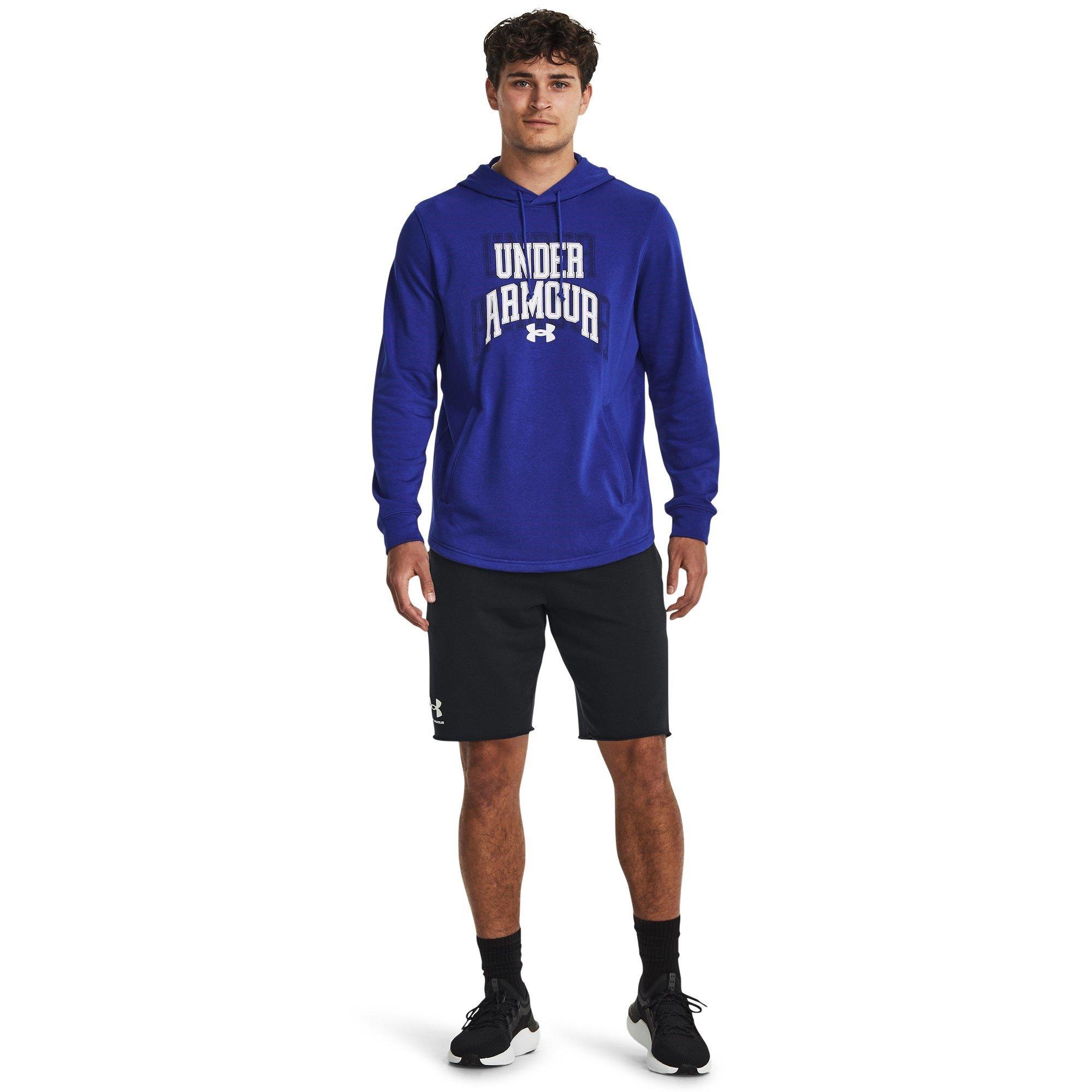 Royal/White - Under Armour - Rival Terry Graphic Hoodie - 4
