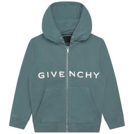 GIVENCHY Zip Logo Hoodie Juniors