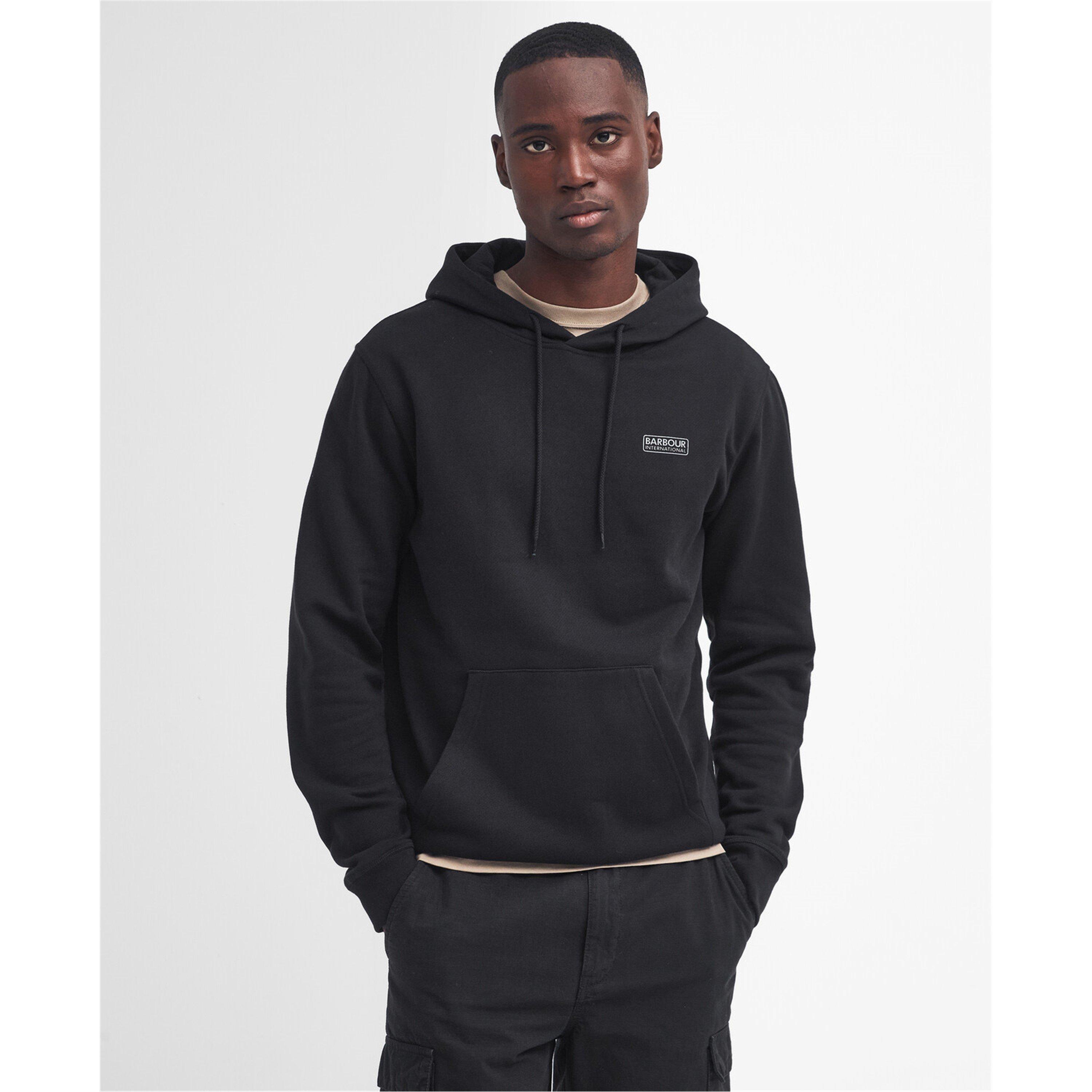Black/Blk BK71 - Barbour International - Men's Essential Over-the-head Hoodie - 3