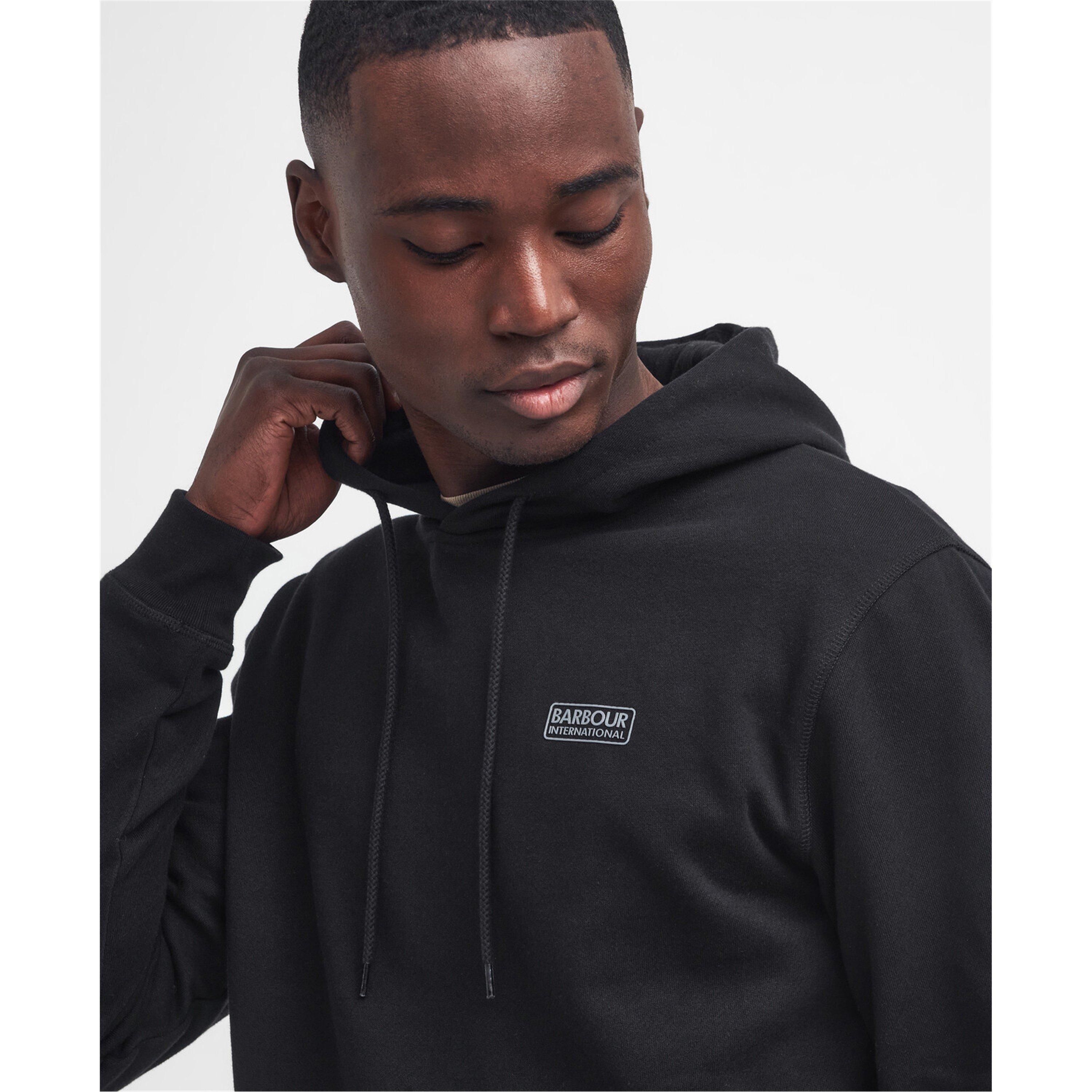 Black/Blk BK71 - Barbour International - Men's Essential Over-the-head Hoodie - 5