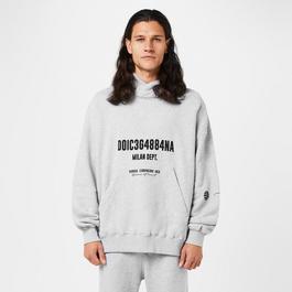 Dolce and Gabbana Jersey Hoodie With Logo Print