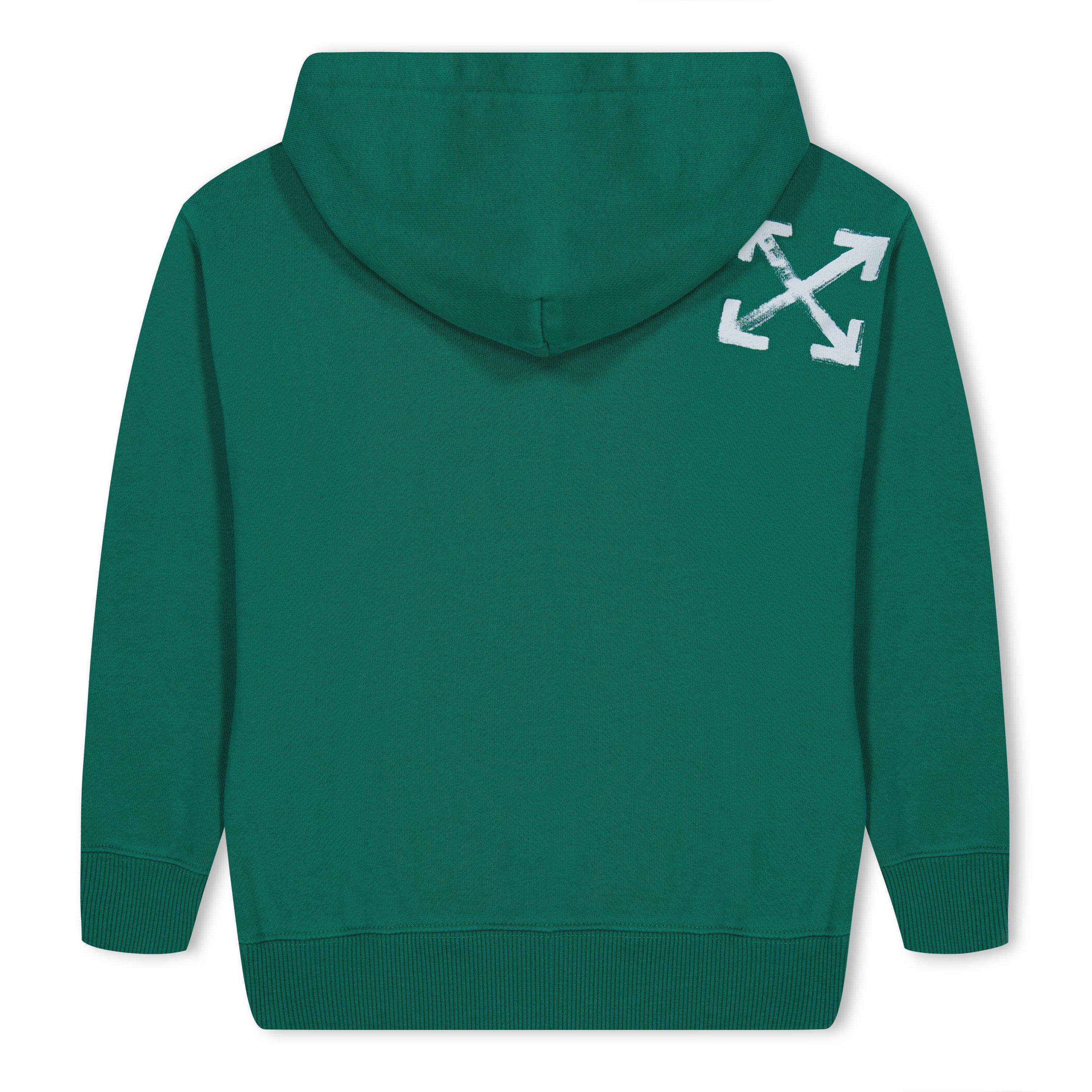 Green 5501 - Off White - Unisex Paint Script Luxury Cotton Hoodie - 2