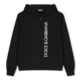 Dolce and Gabbana Zip Up Hoodie With Logo Print Juniors