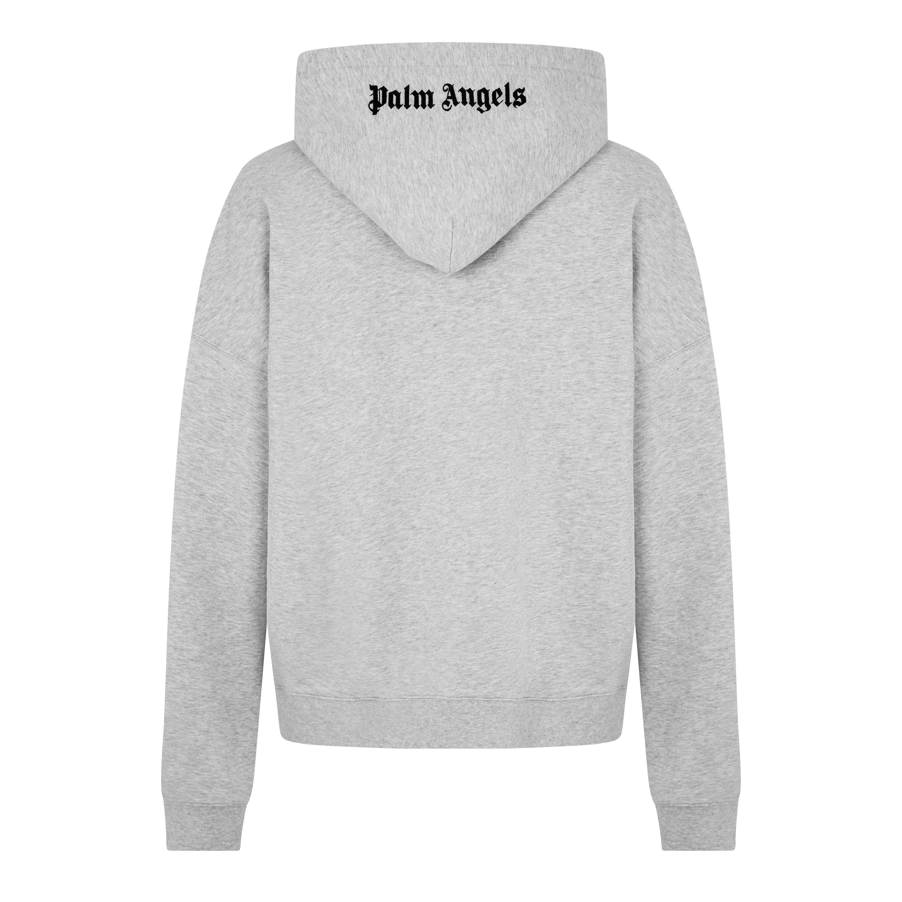 Palm angels grey hoodie on sale