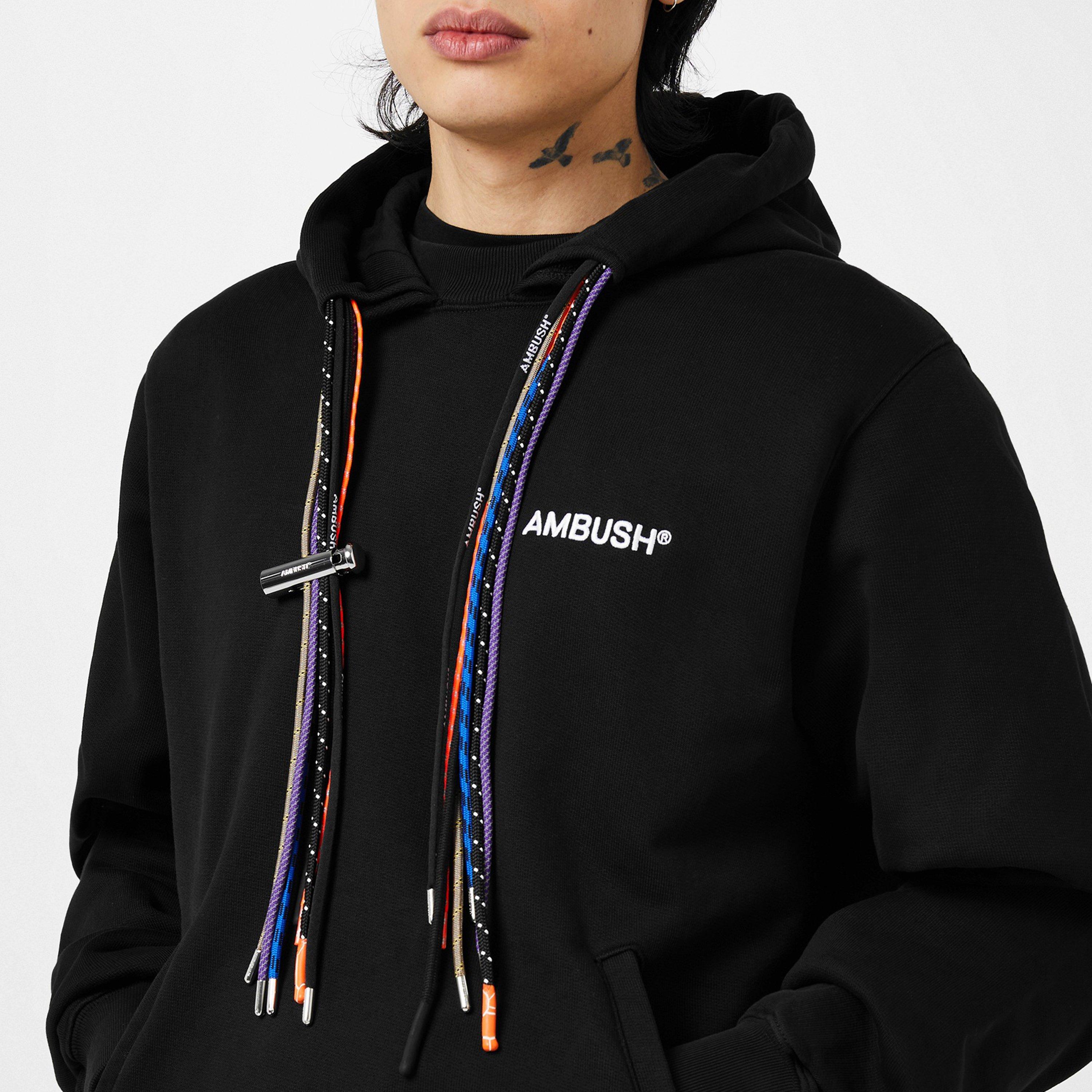 パーカー・フーディ AMBUSH Men Hoodies BMBB001S24FLE001 1010 Black AMBUSH logo-embroidered Organic Cotton Hoodie | Black | FARFETCH