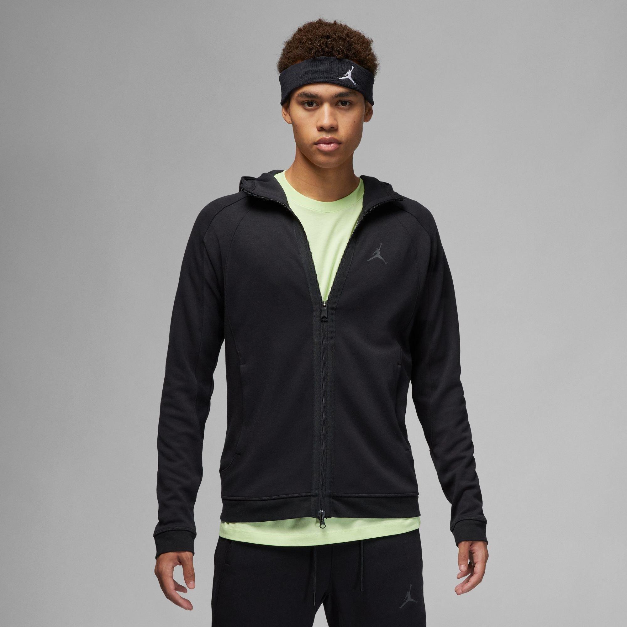 Black/Black - Air Jordan - Dri-FIT Sport Air Fleece Full-Zip Hoodie Men's - 1
