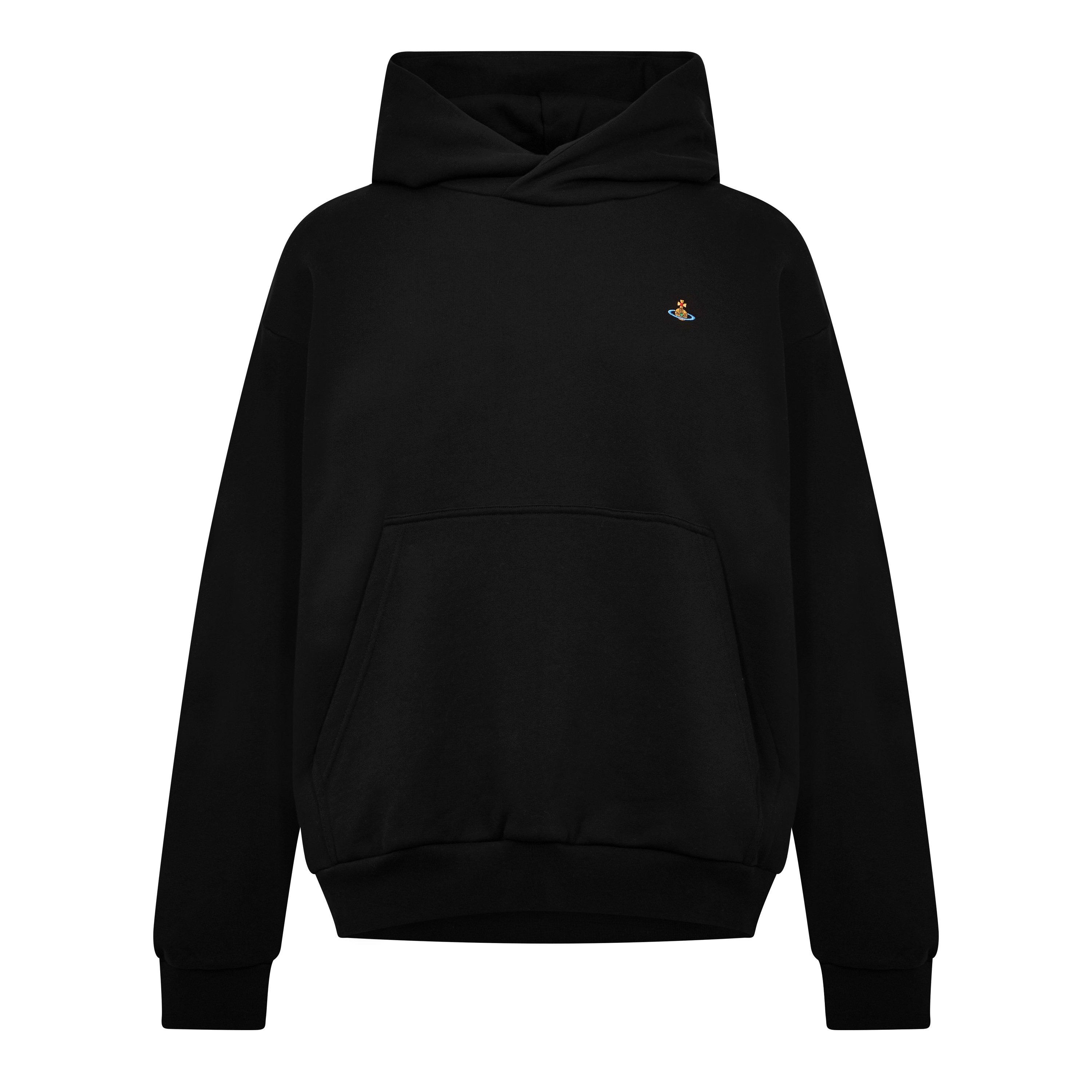 Black - Vivienne Westwood - Men's Cotton Embroidered Orb Hoodie - 1