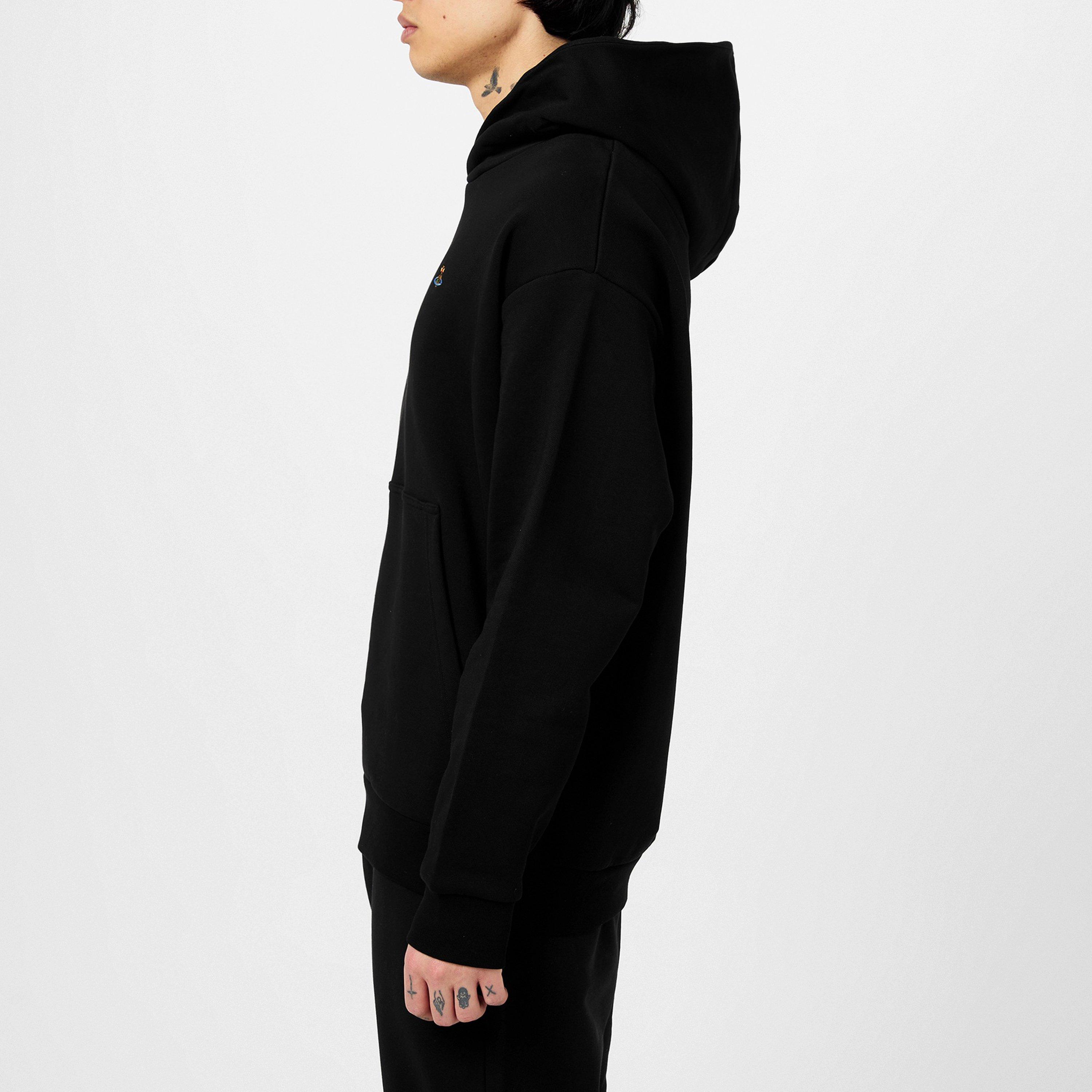 Black - Vivienne Westwood - Men's Cotton Embroidered Orb Hoodie - 5