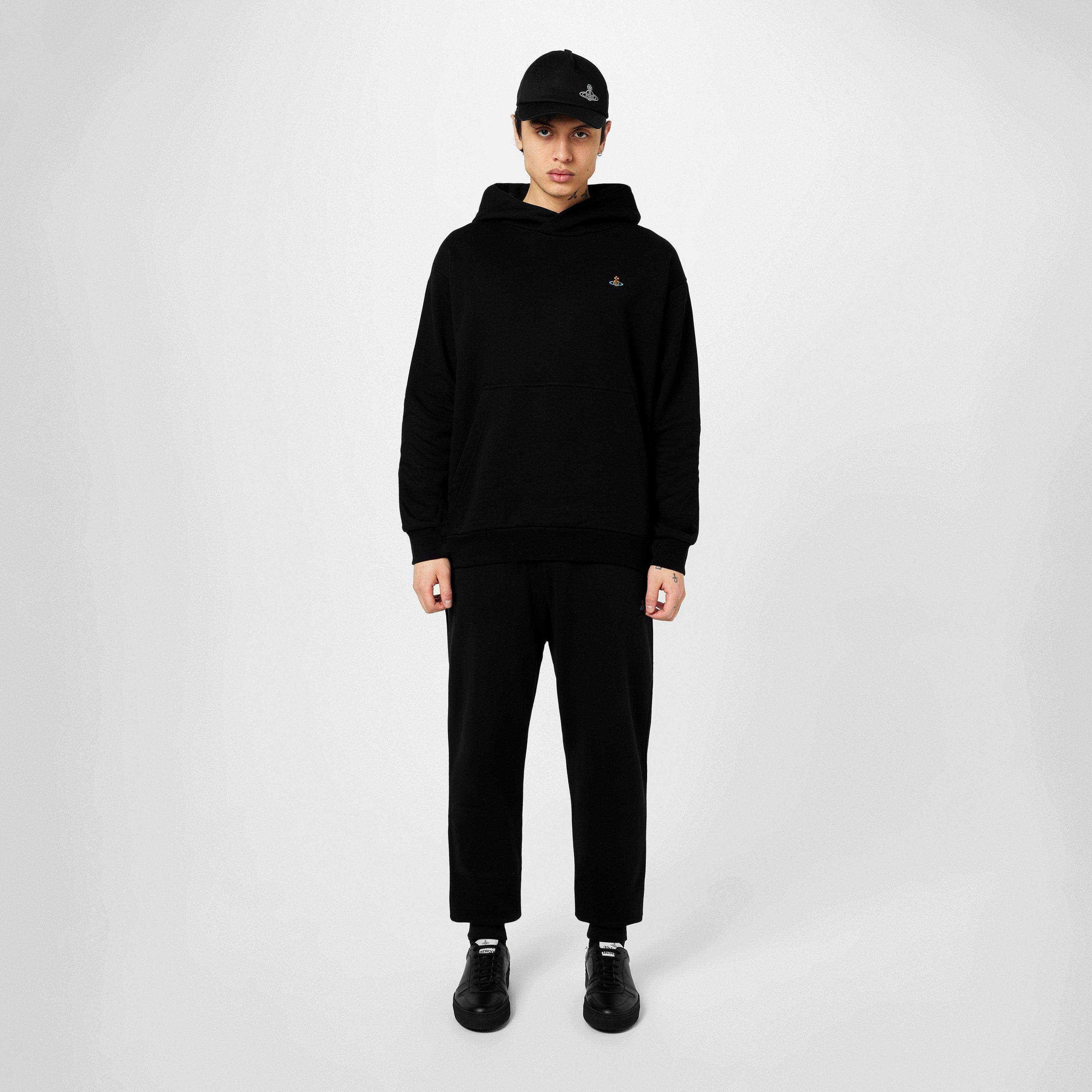 Black - Vivienne Westwood - Men's Cotton Embroidered Orb Hoodie - 6