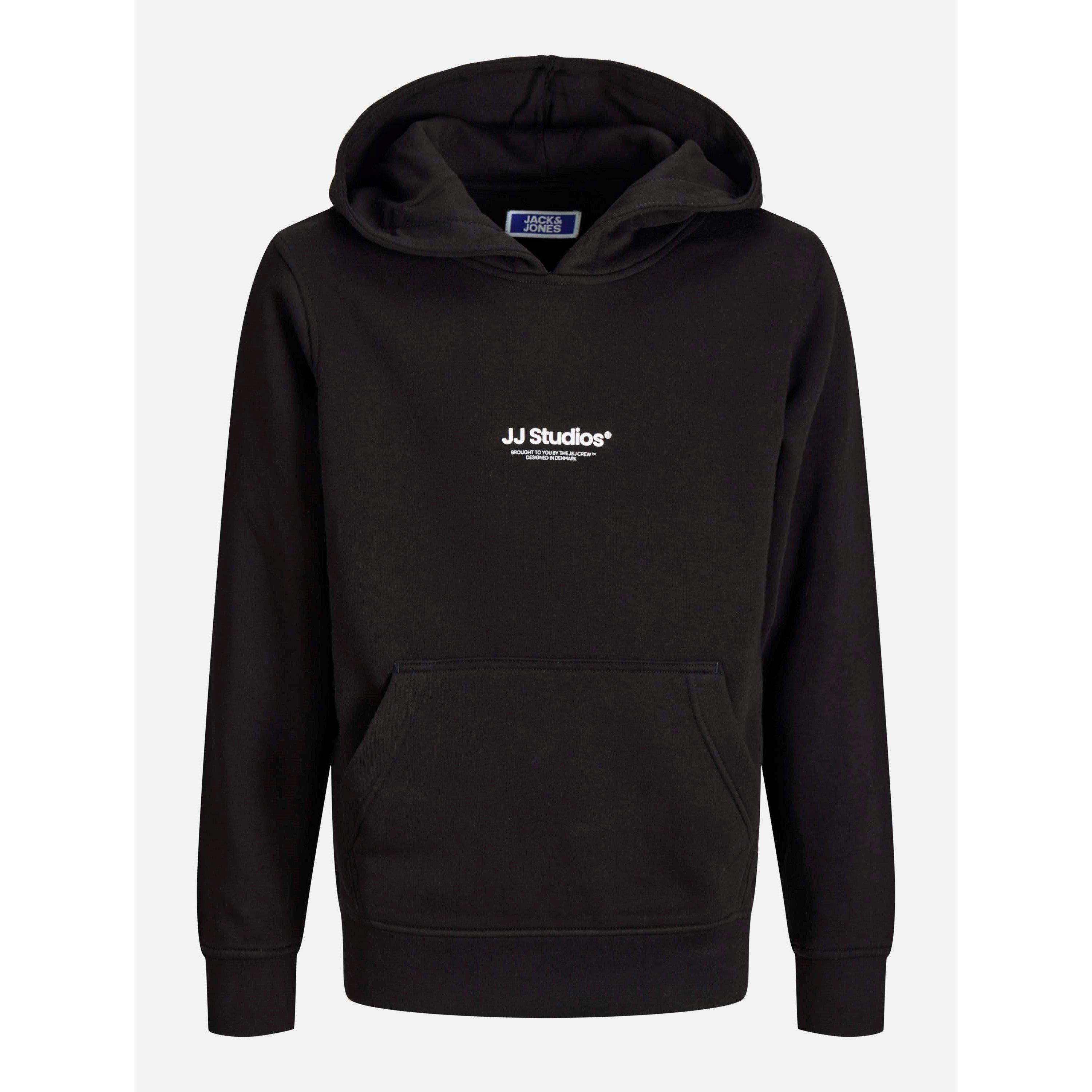 Jack And Jones Boys Jack Soho Sweat Hood Jn63 - Black - 8 Years