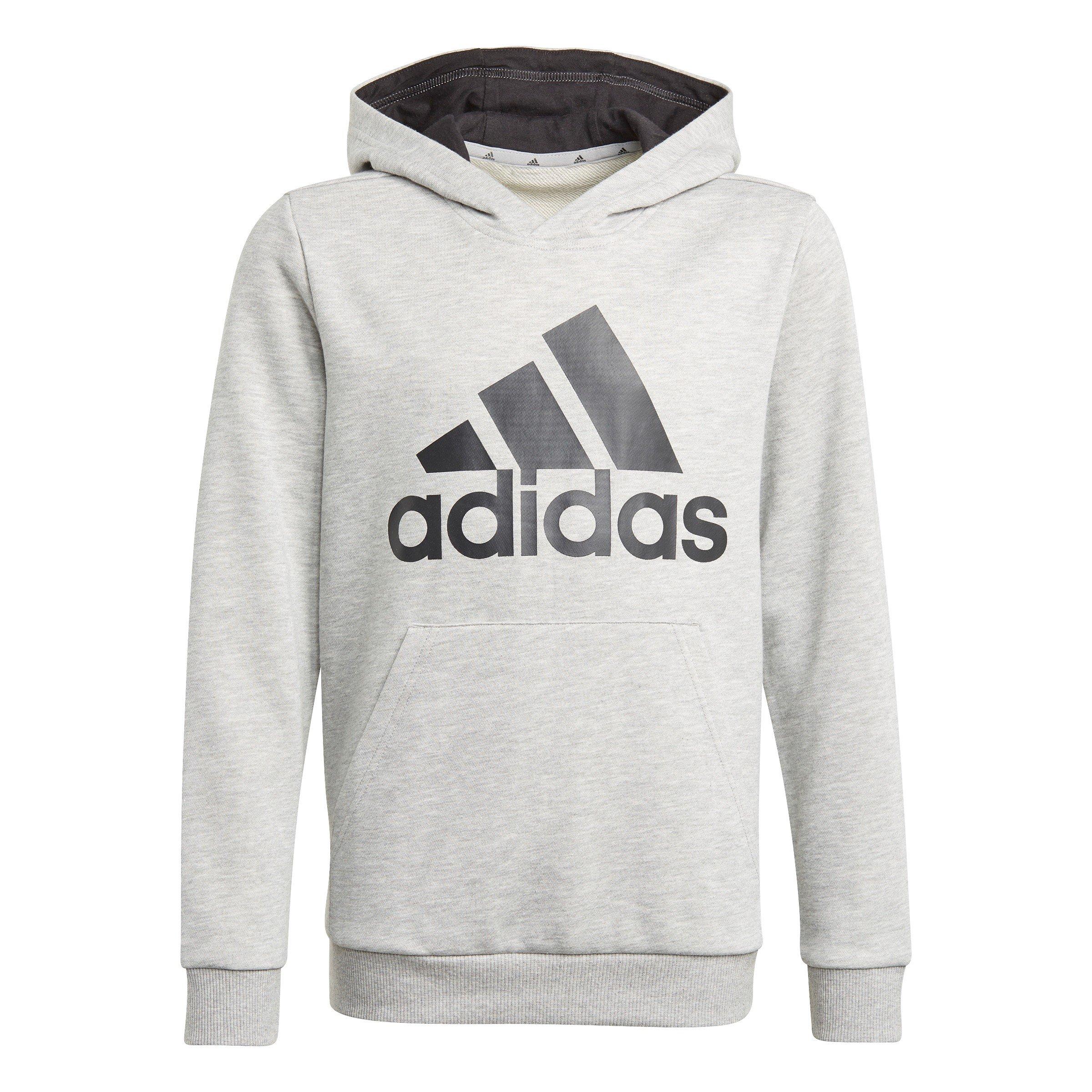 Med Grey Heath - adidas - Kids' Overhead Hoodie - 1