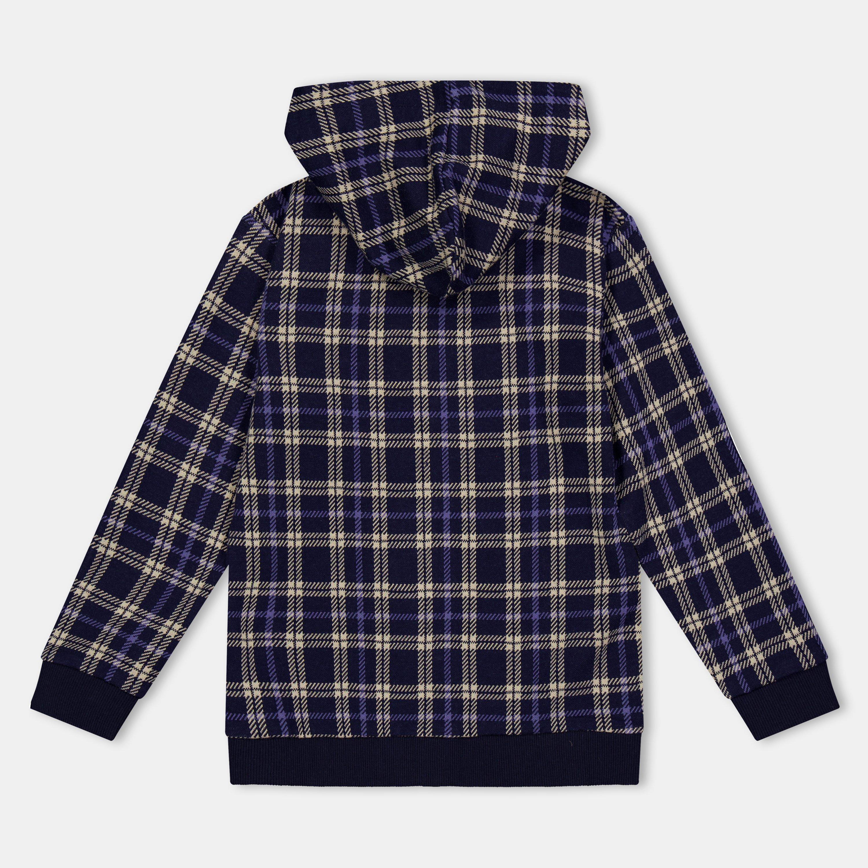 Lyle Q Zip Pulover Sn99 - Lilly and Sid - Cheque Pattern Hoodie - 2