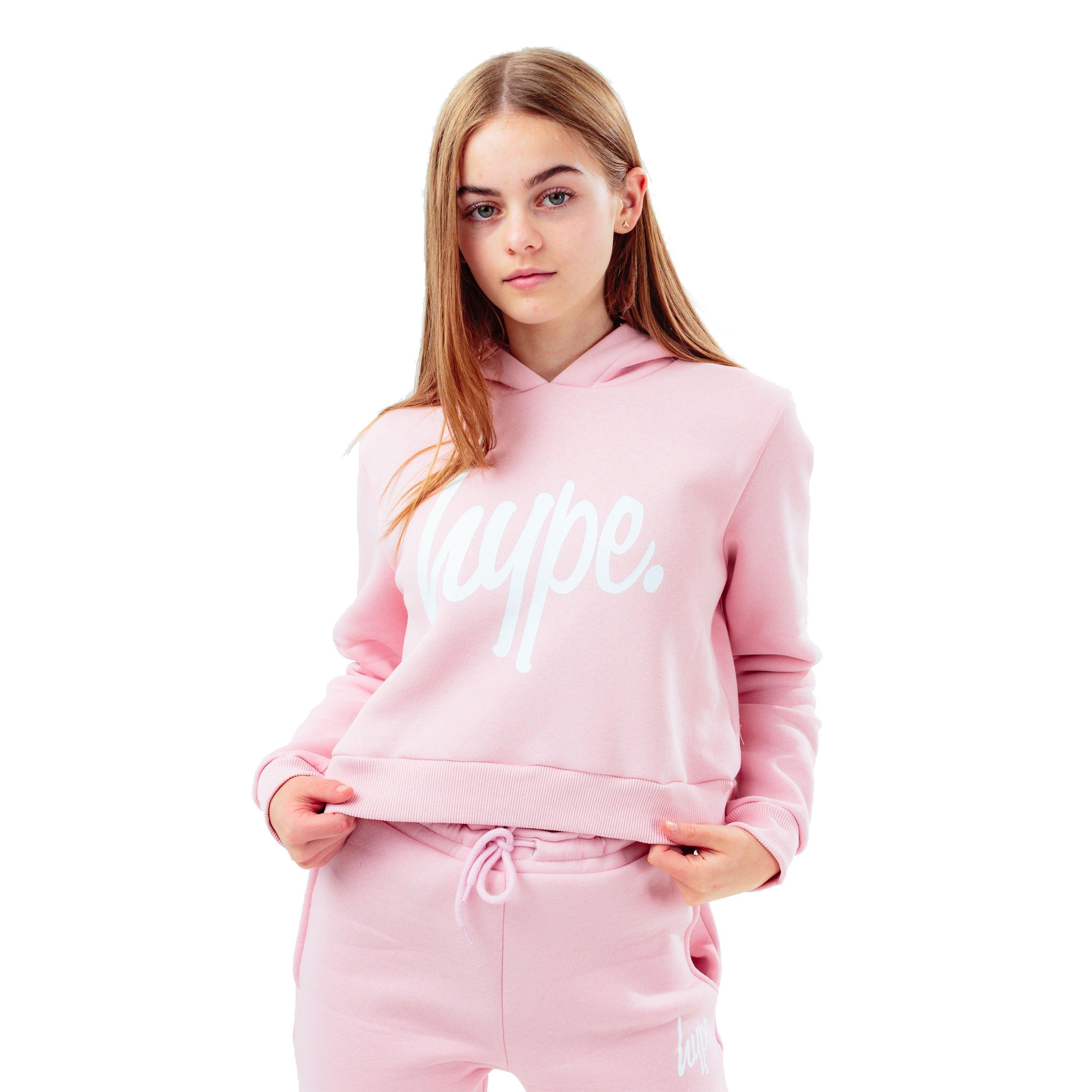 Script Kids Crop Hoodie