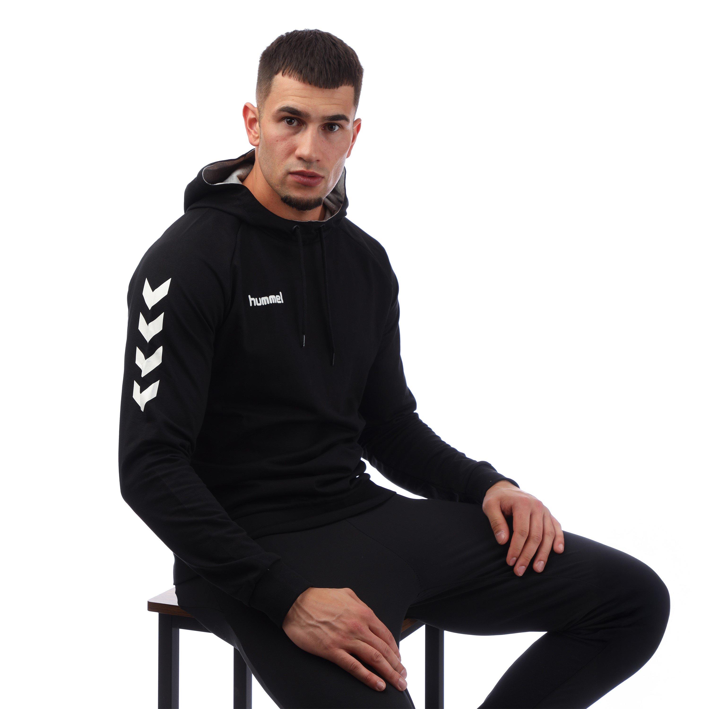 Crna - Hummel - Men's Go Cotton Hoodie - 4