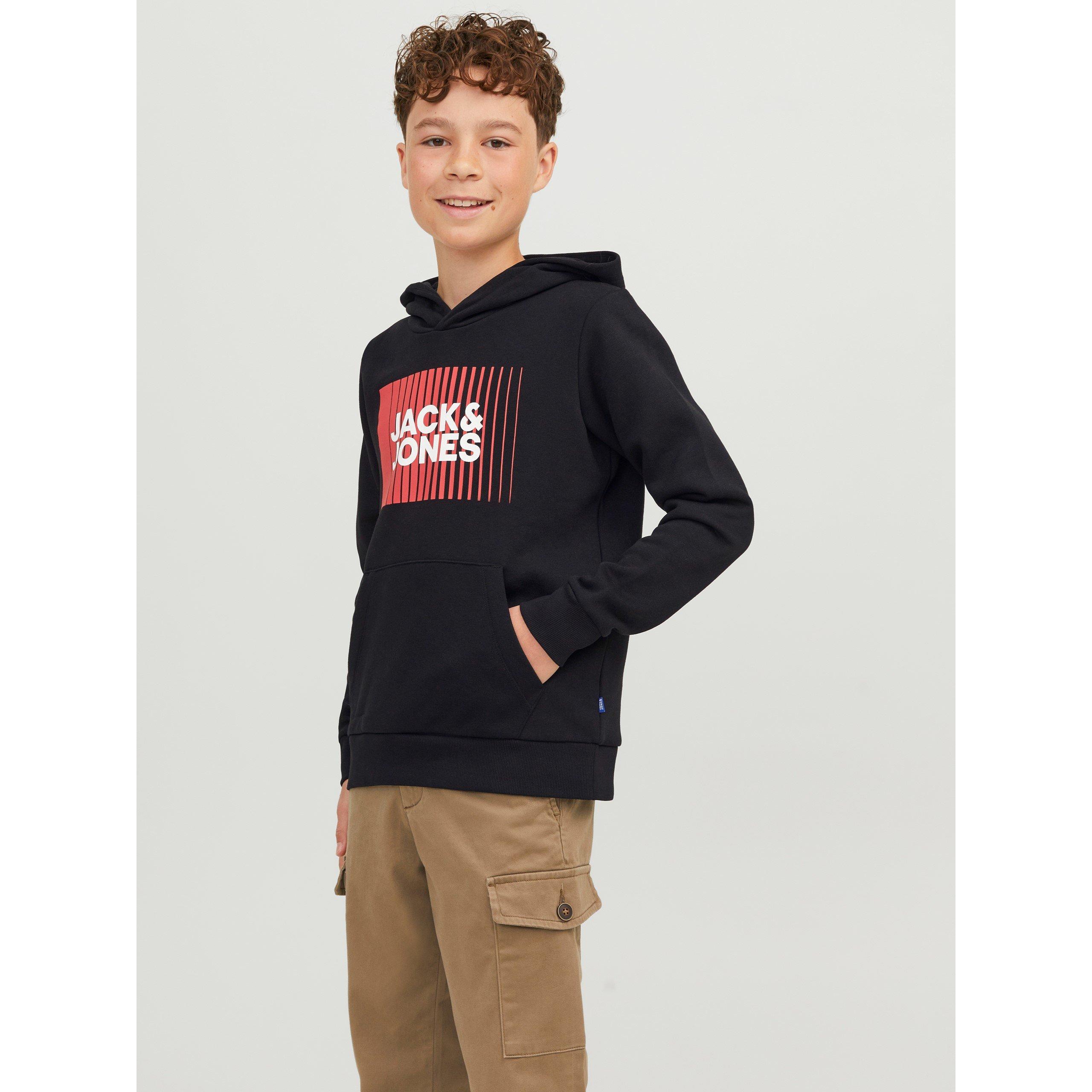 Jack And Jones Boys Kids' Play Logo Hoodie - Black - 10 Years