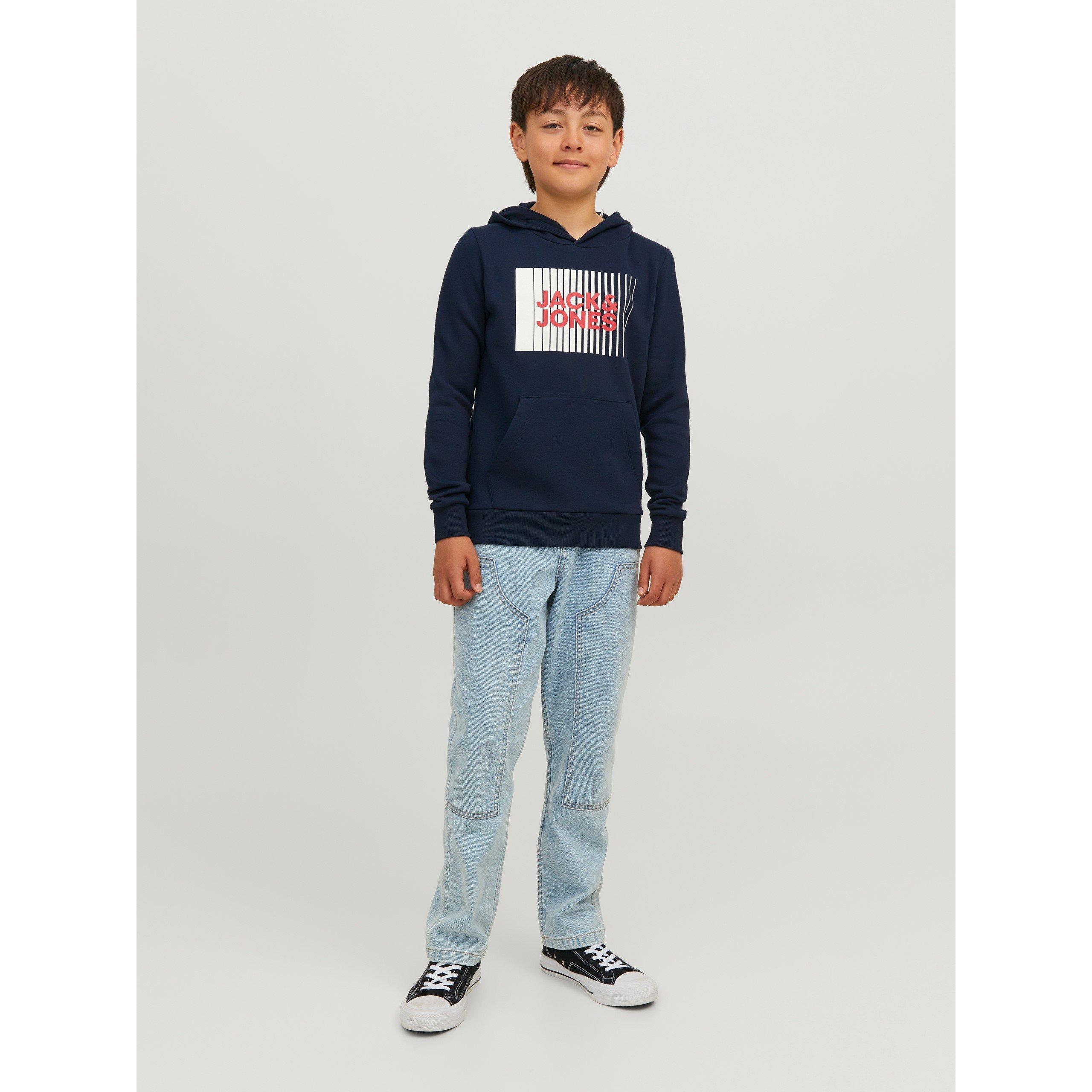 Navy Blazer - Jack and Jones - Kids' Play Logo Hoodie - 2