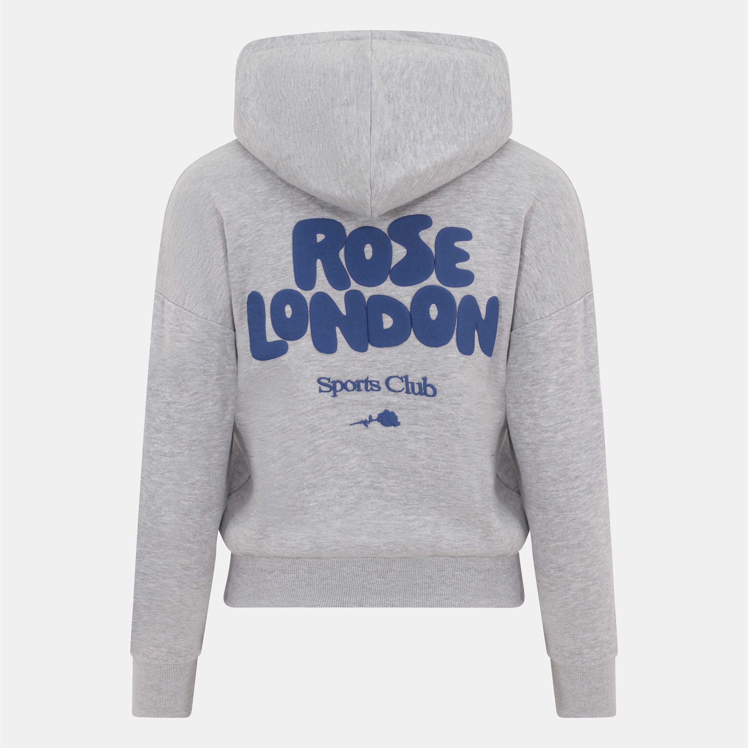 Grey Marl - Rose London - Kids Sports Club Hoodie Junior Girls - 2