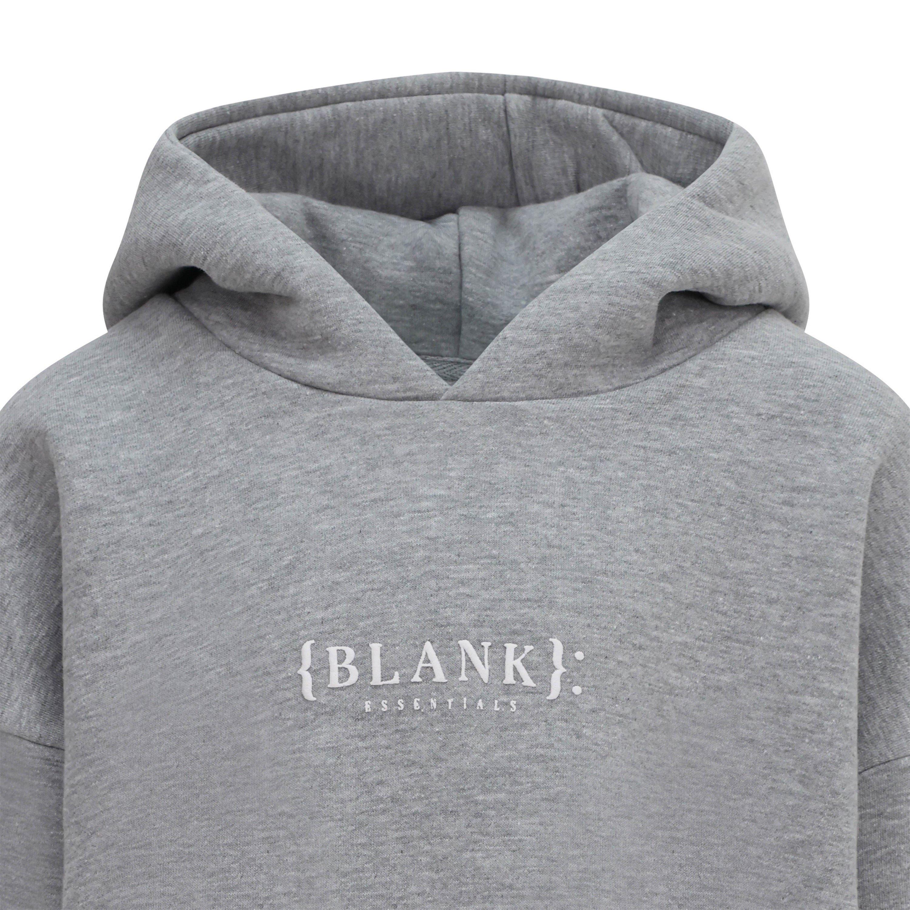 Grey Marl - Blank Essentials - Kids Core Hoodie - 3