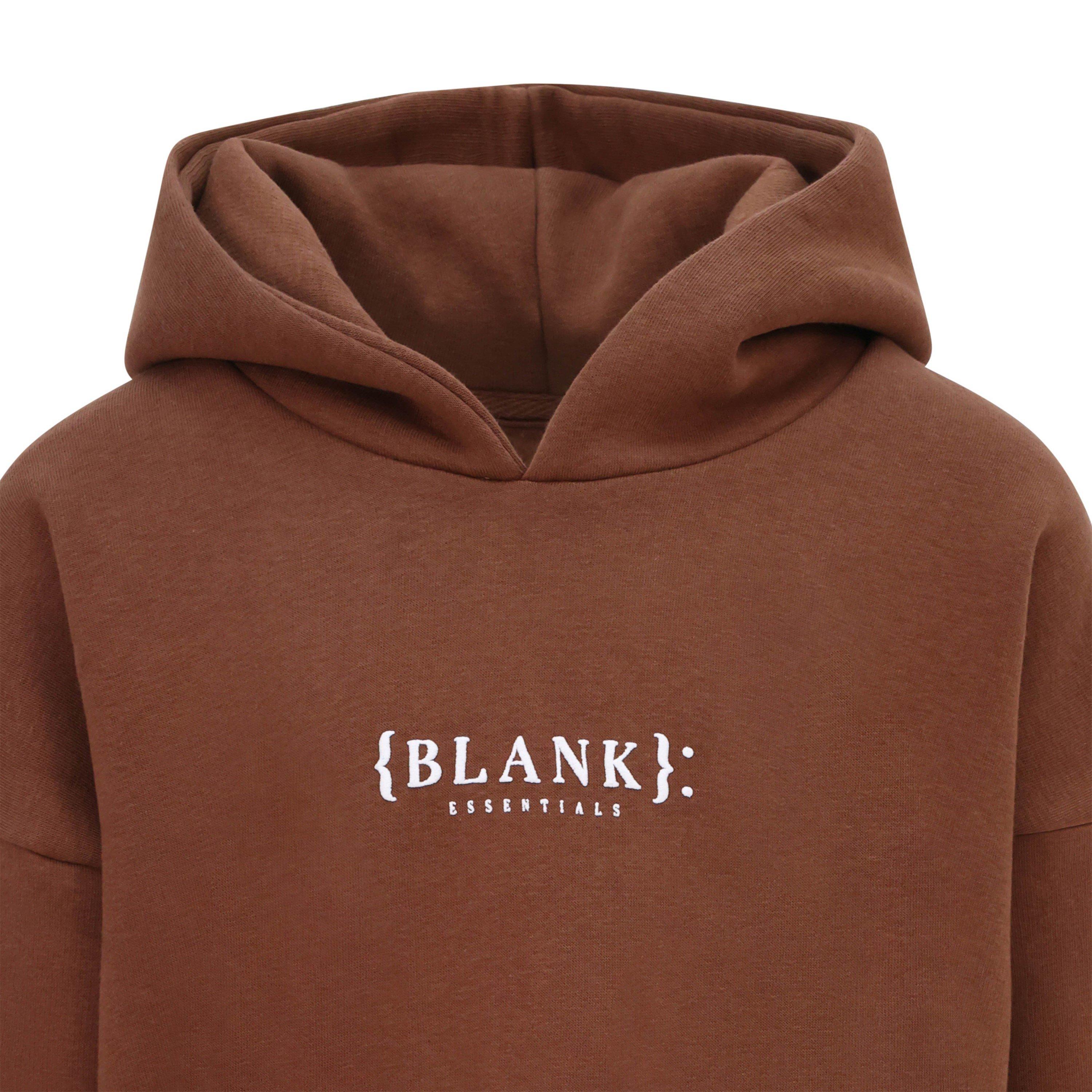 Chocolate - Blank Essentials - Essentials Kids Core Hoodie - 3