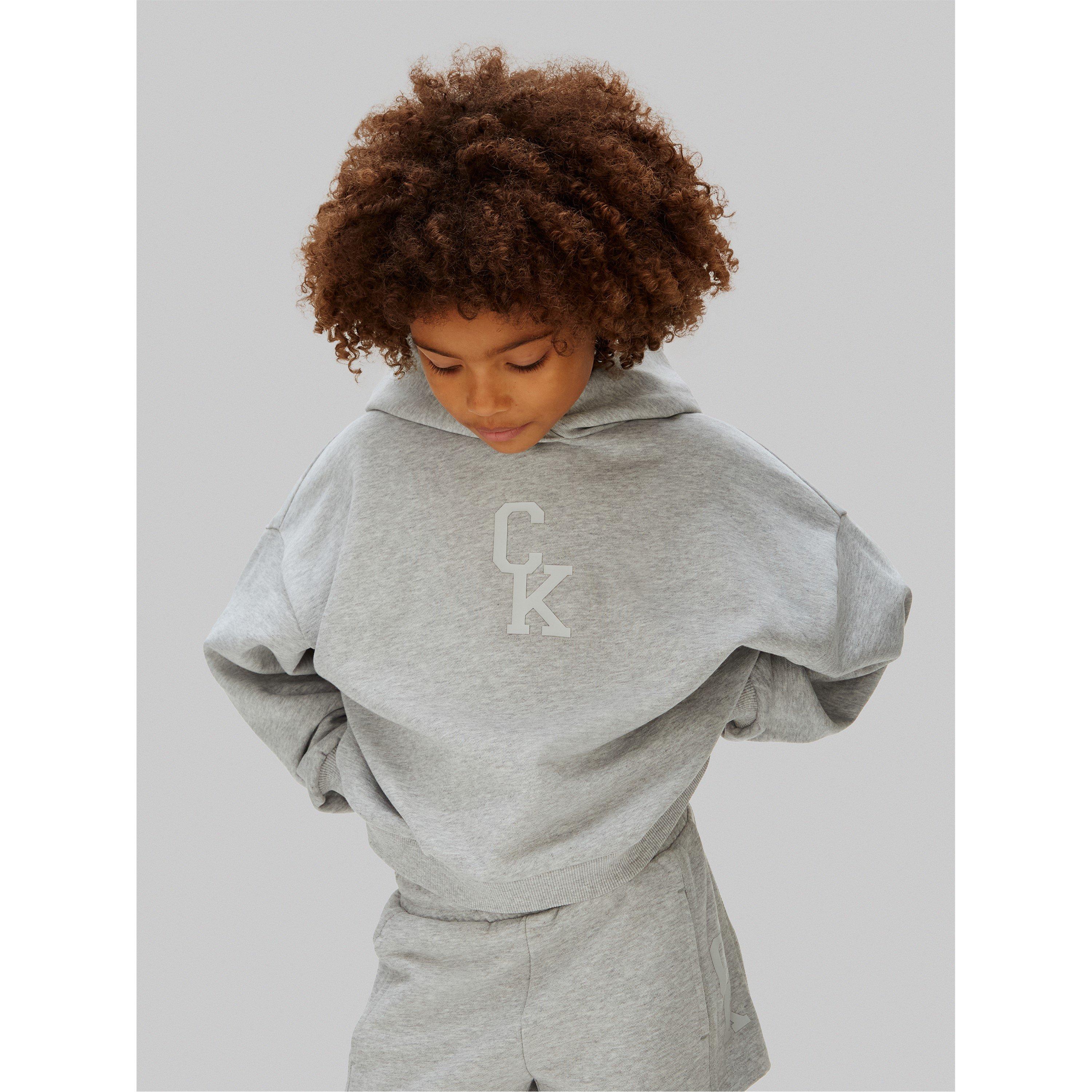 Grey - Calvin Klein - CK L Hood Swtshrt Jn63 - 2