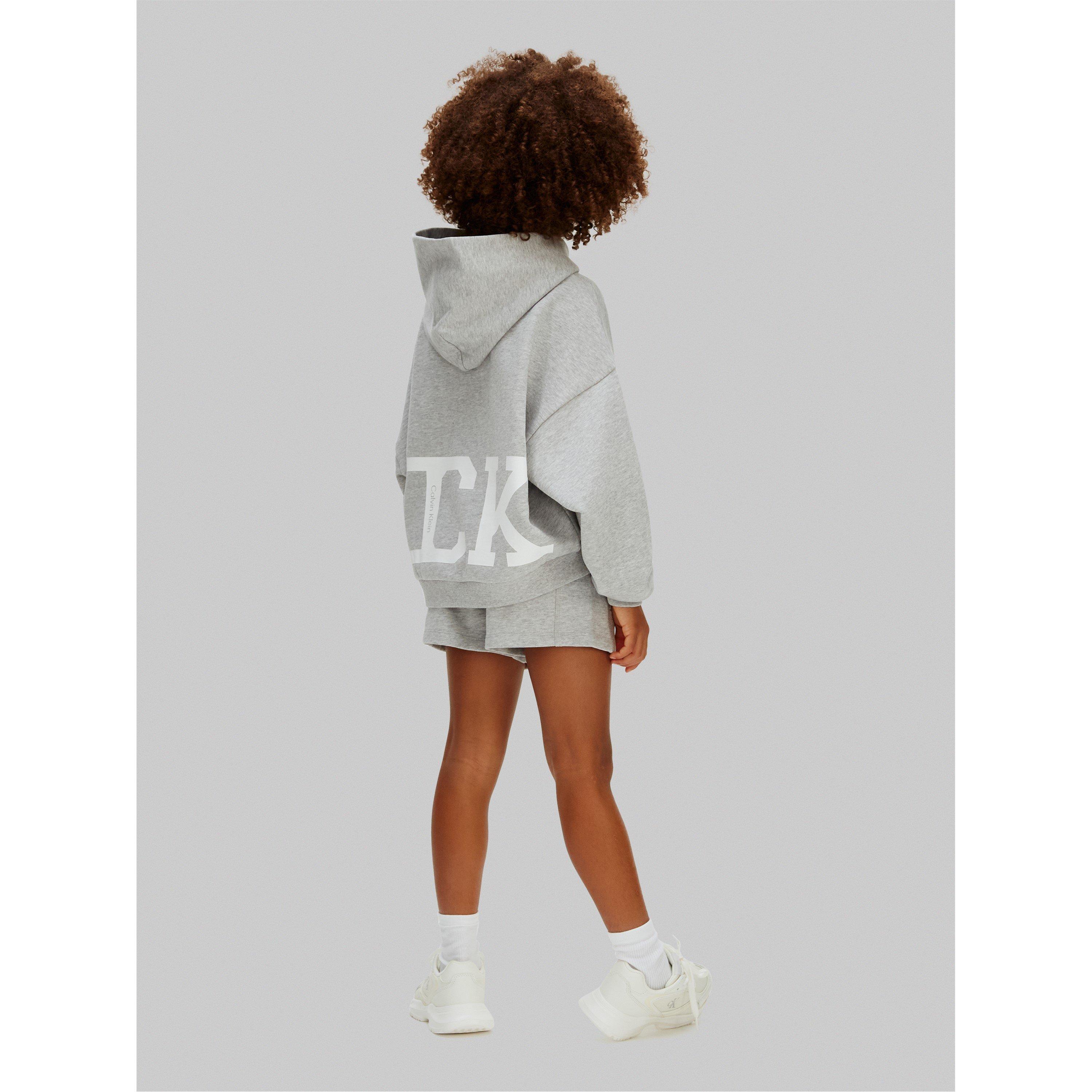 Grey - Calvin Klein - CK L Hood Swtshrt Jn63 - 4