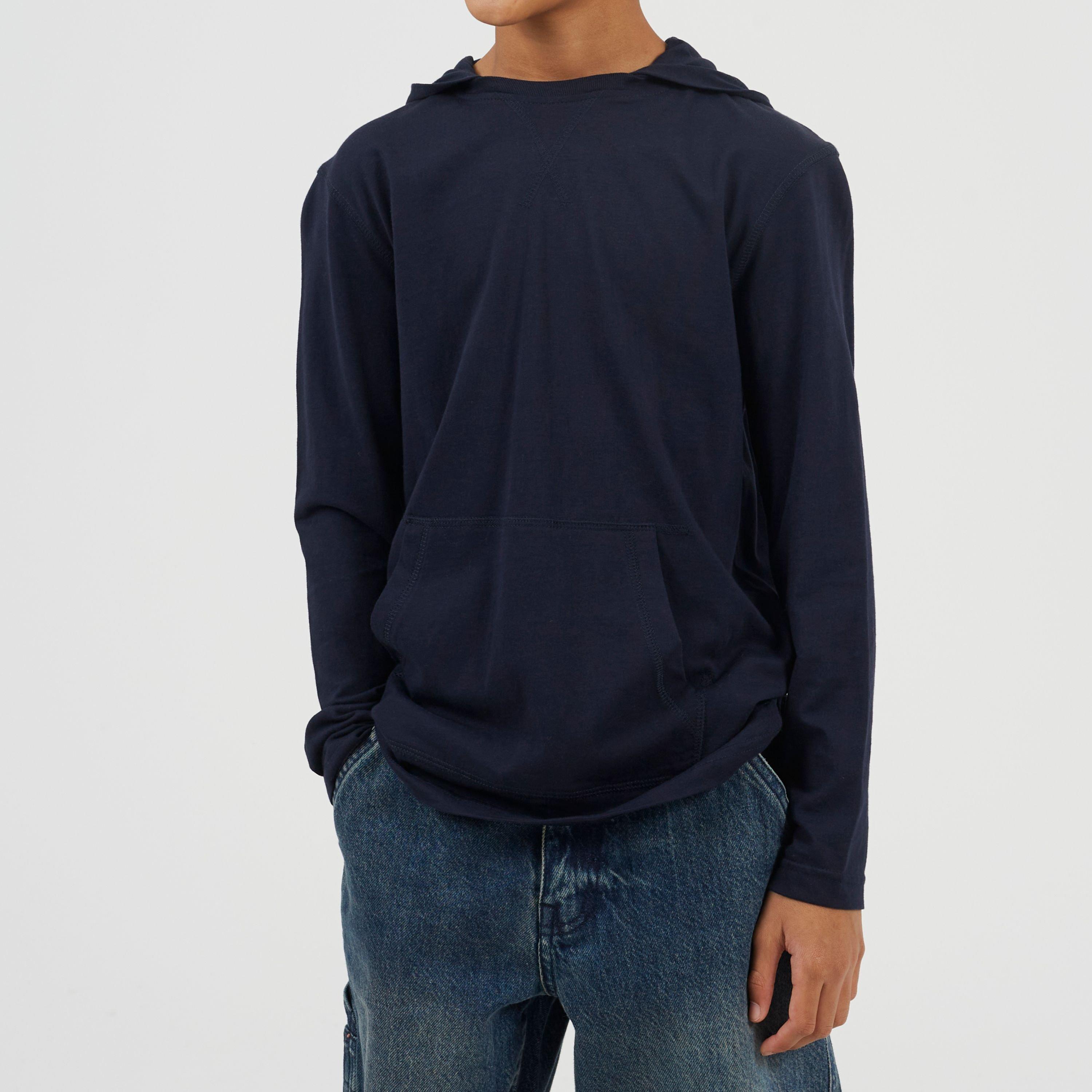 Boys Long Sleeve Hoodie with Set In Sleeve