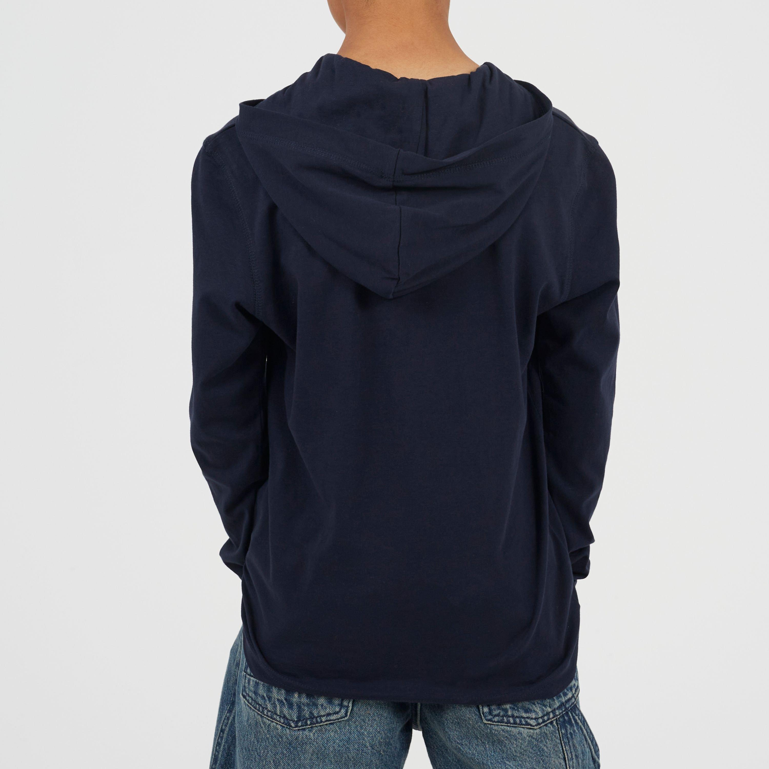 Bogata mornarska plava - Brave Soul - Boys Long Sleeve Hoodie with Set In Sleeve - 2