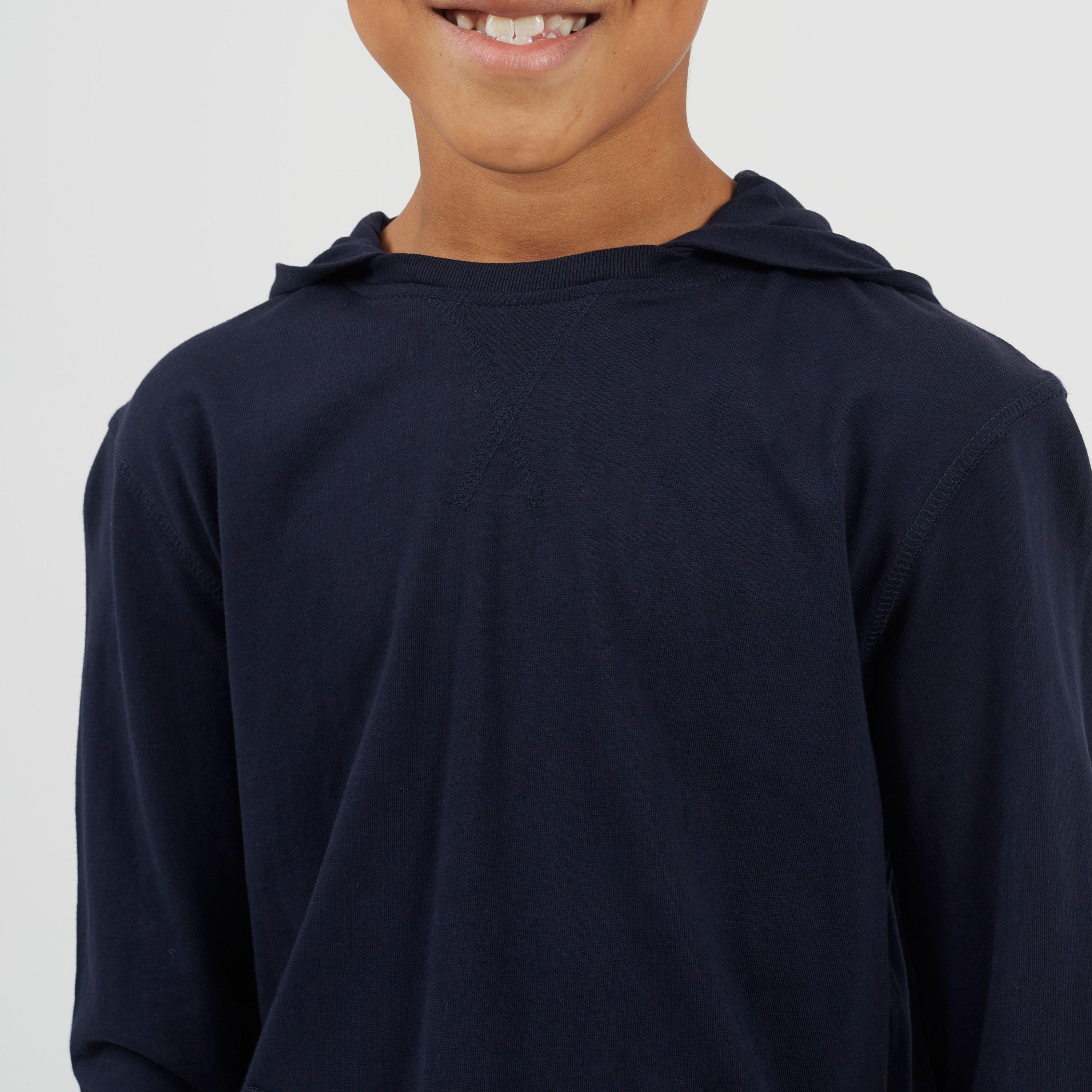Bogata mornarska plava - Brave Soul - Boys Long Sleeve Hoodie with Set In Sleeve - 3