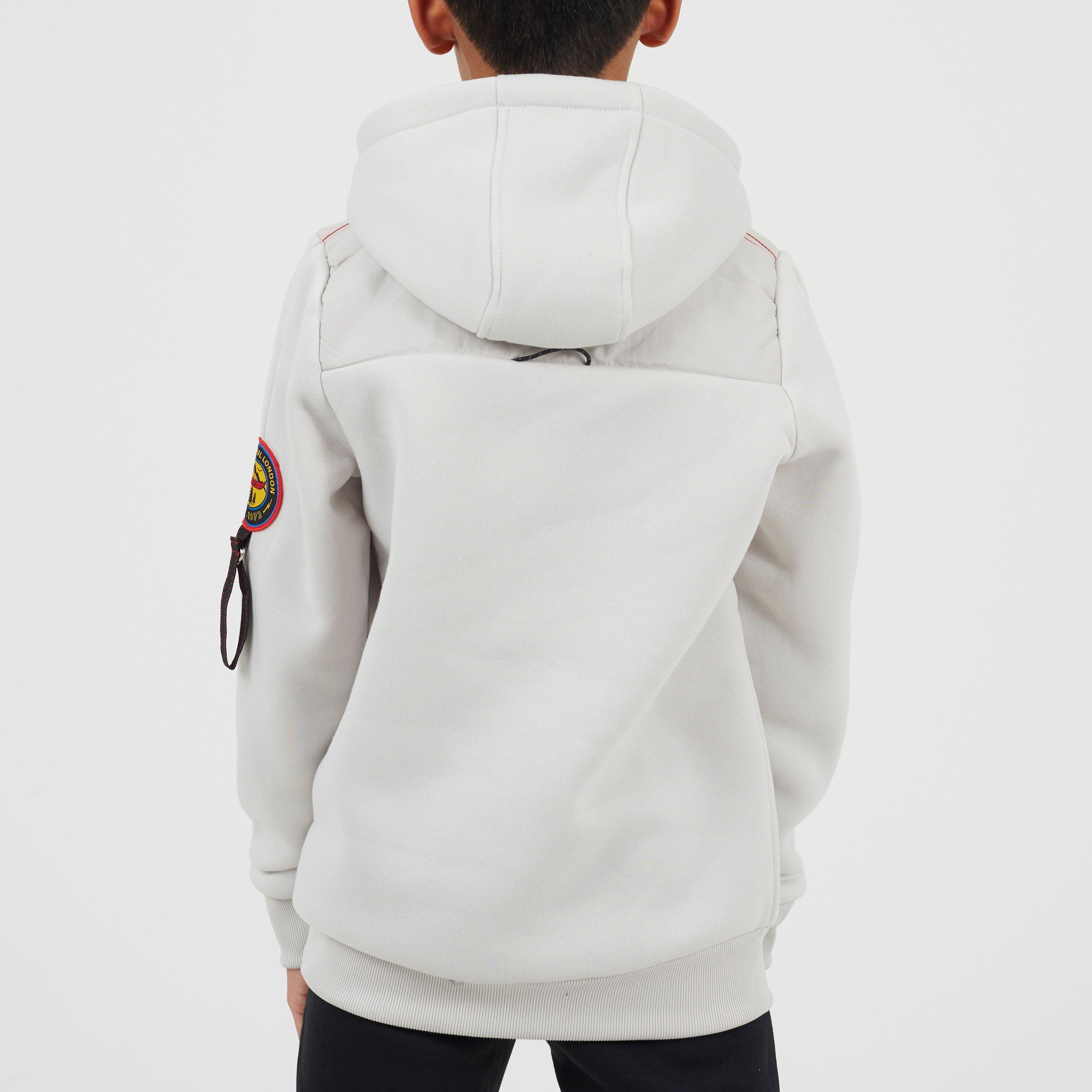 Svijetlo siva - Brave Soul - Boys Hooded Sweatshirt with Bellow Pocket Chest Detail - 2