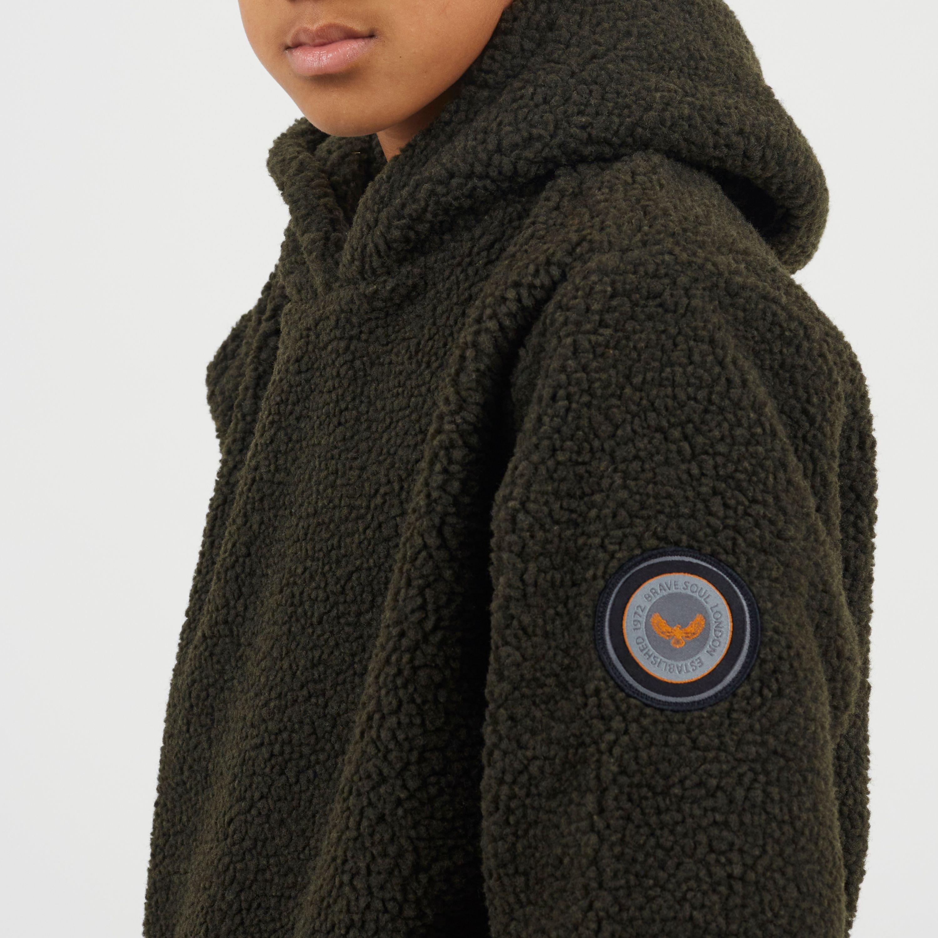 Dk Khaki - Brave Soul - Kangaroo Hoody Jn99 - 3