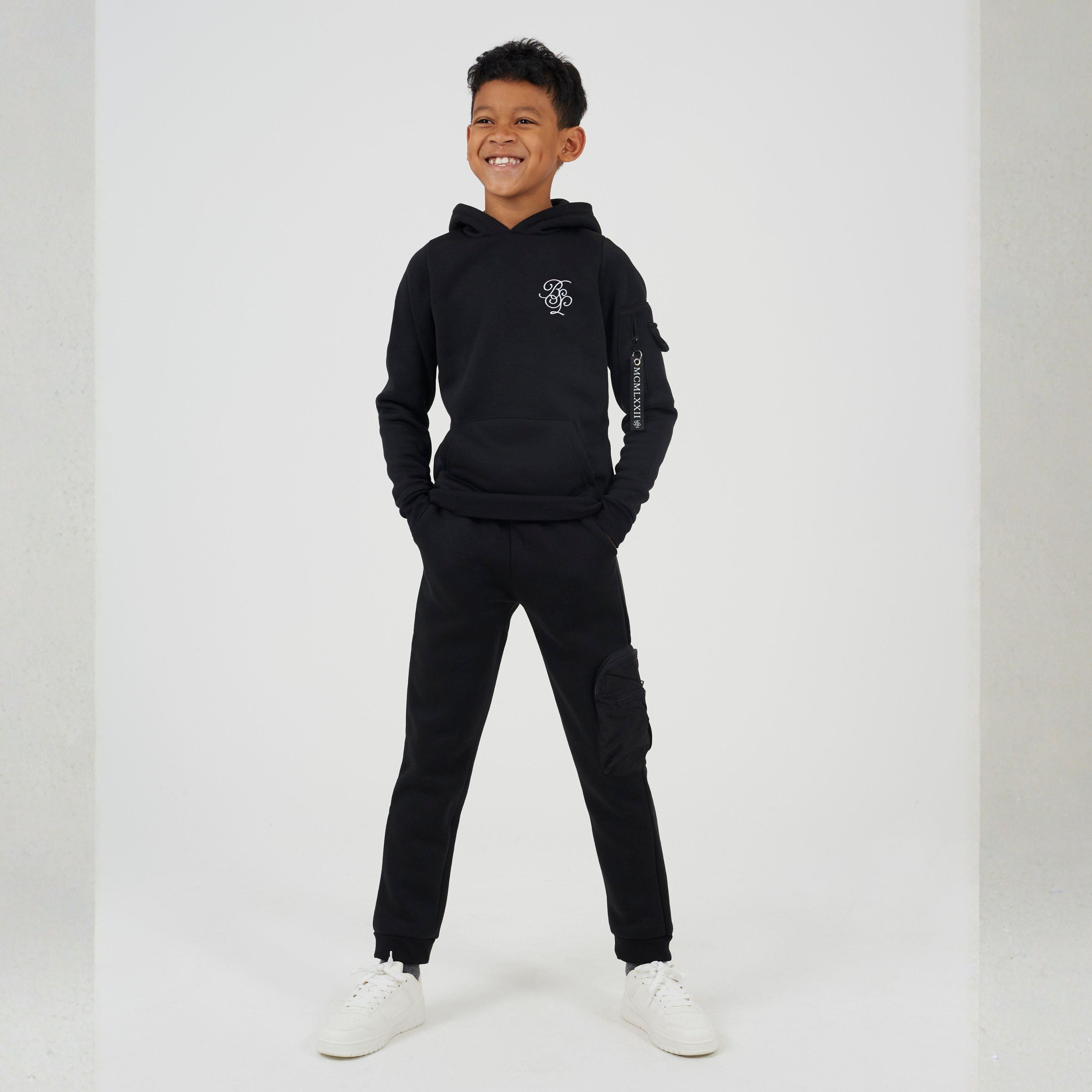 Sort/Hvid - Brave Soul - 3x Pce Hoody Jn99 - 4