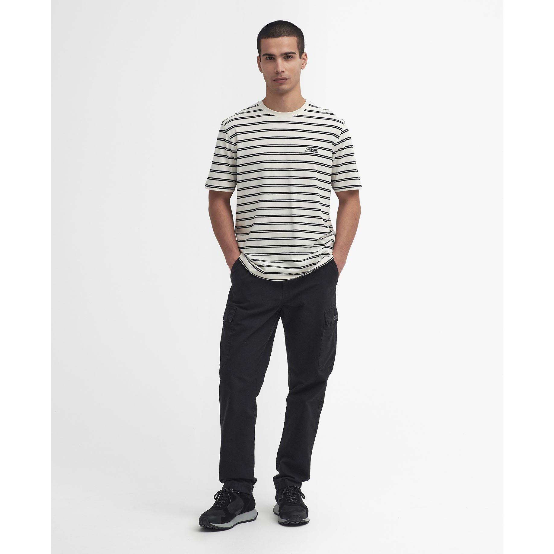 Wspr White WH32 - Barbour International - Bernie Stripe T-Shirt - 3