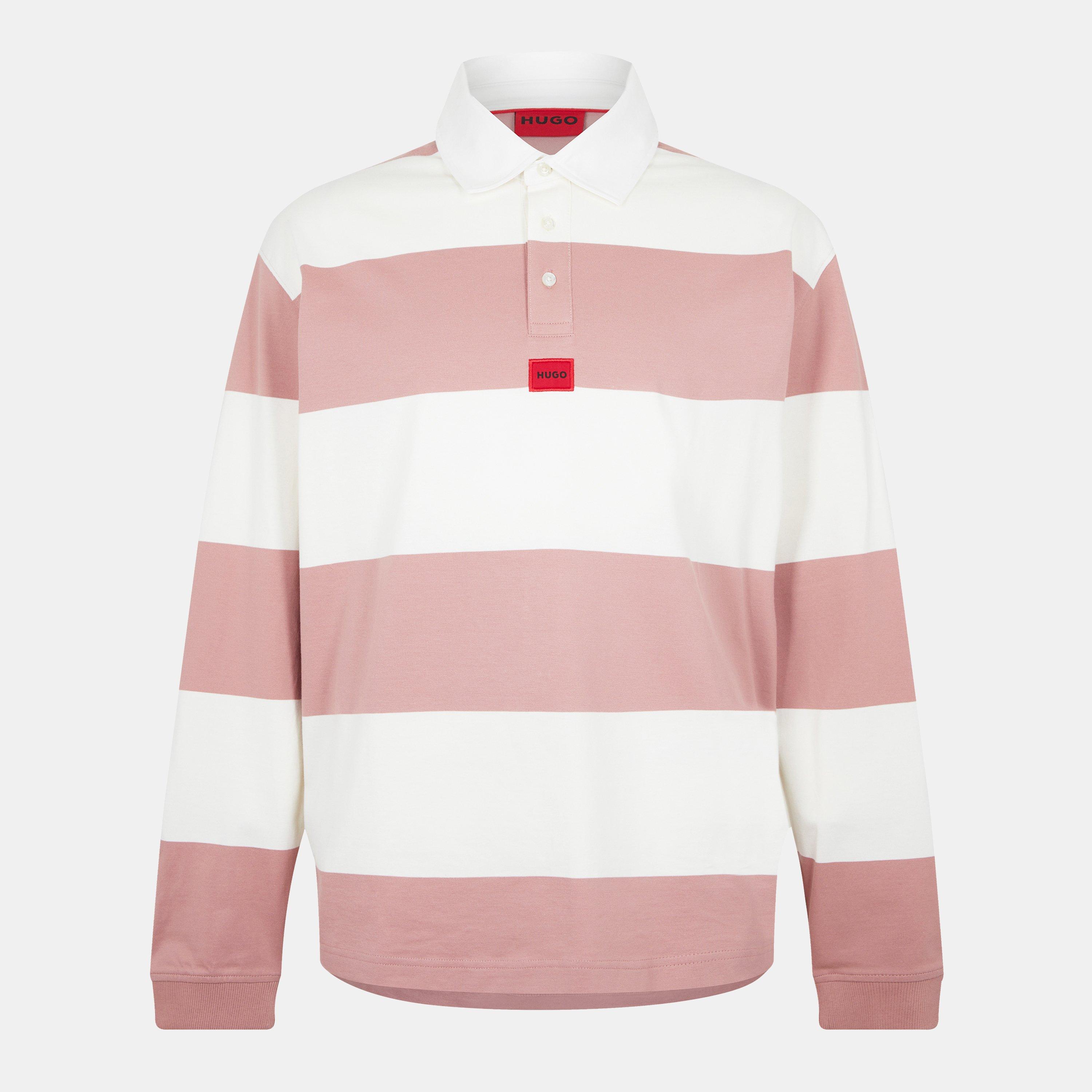 Pink 962 - Hugo - Men's Diragbi Cotton Short Sleeve Rugby Polo Shirt - 1