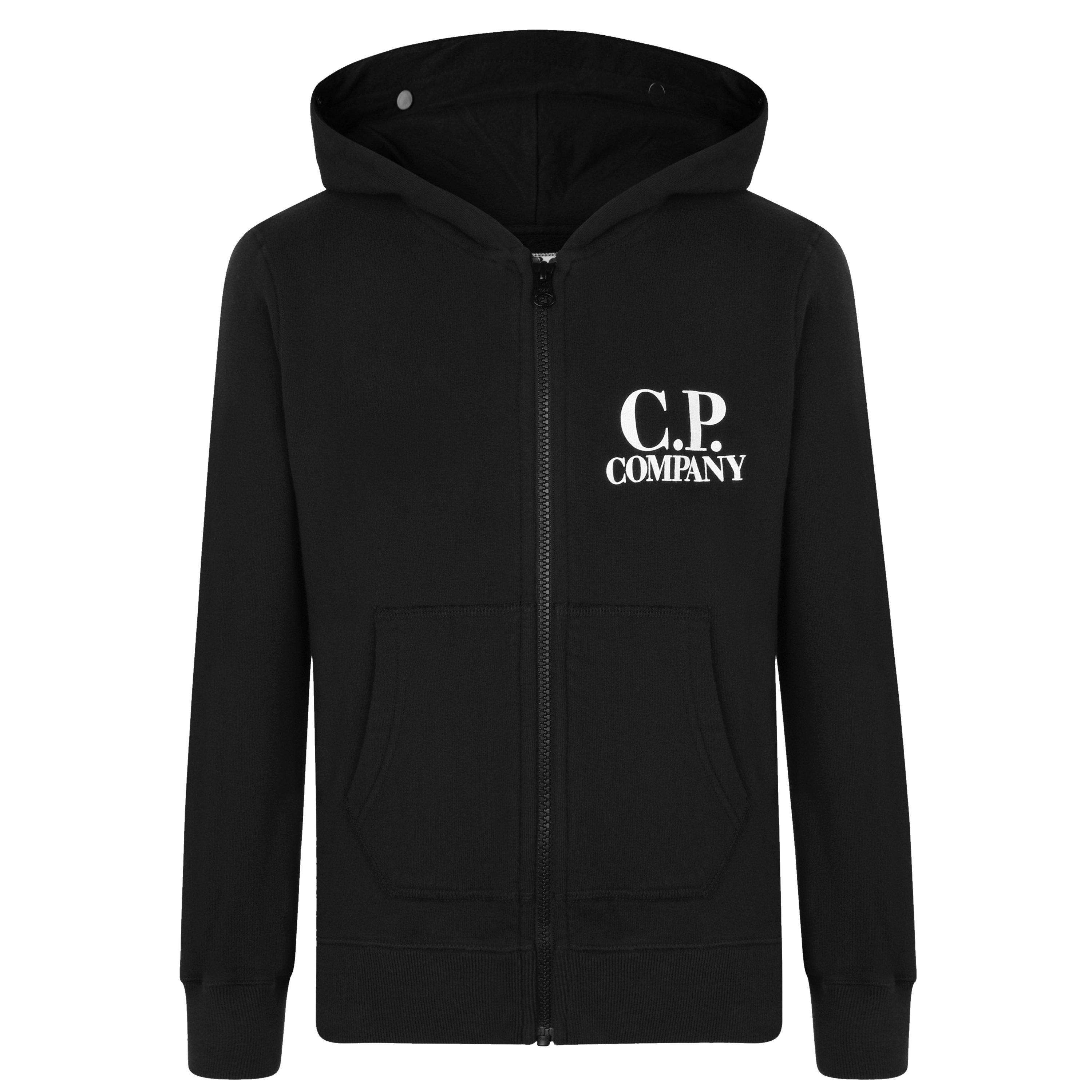 Black 999 - CP Company - Boy's Goggle Zip Hoodie - 1