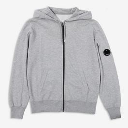 CP Company Company Light Fleece Zip Lens Mens Hoodie