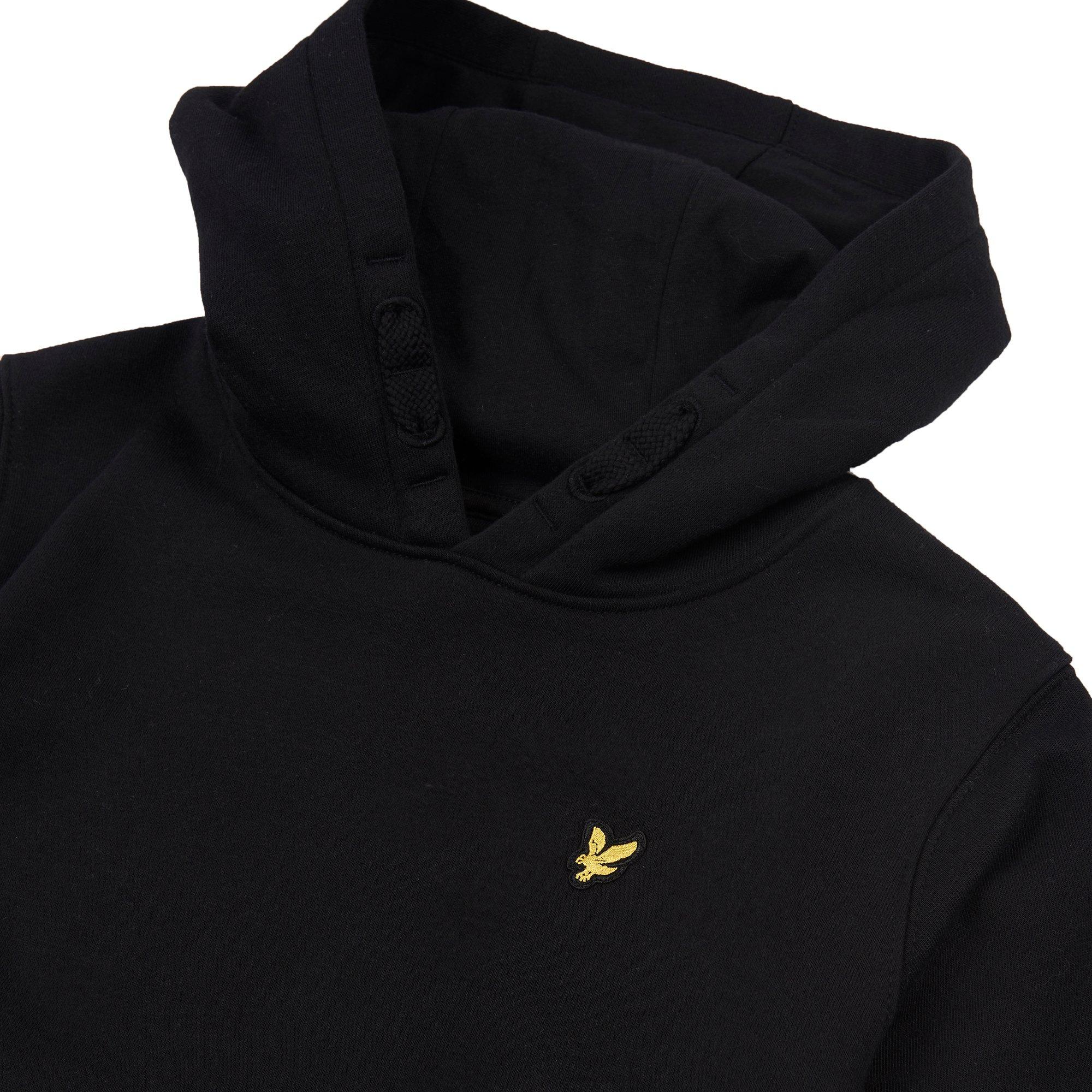 Black - Lyle and Scott - Logo Fleece Hoodie Juniors - 3