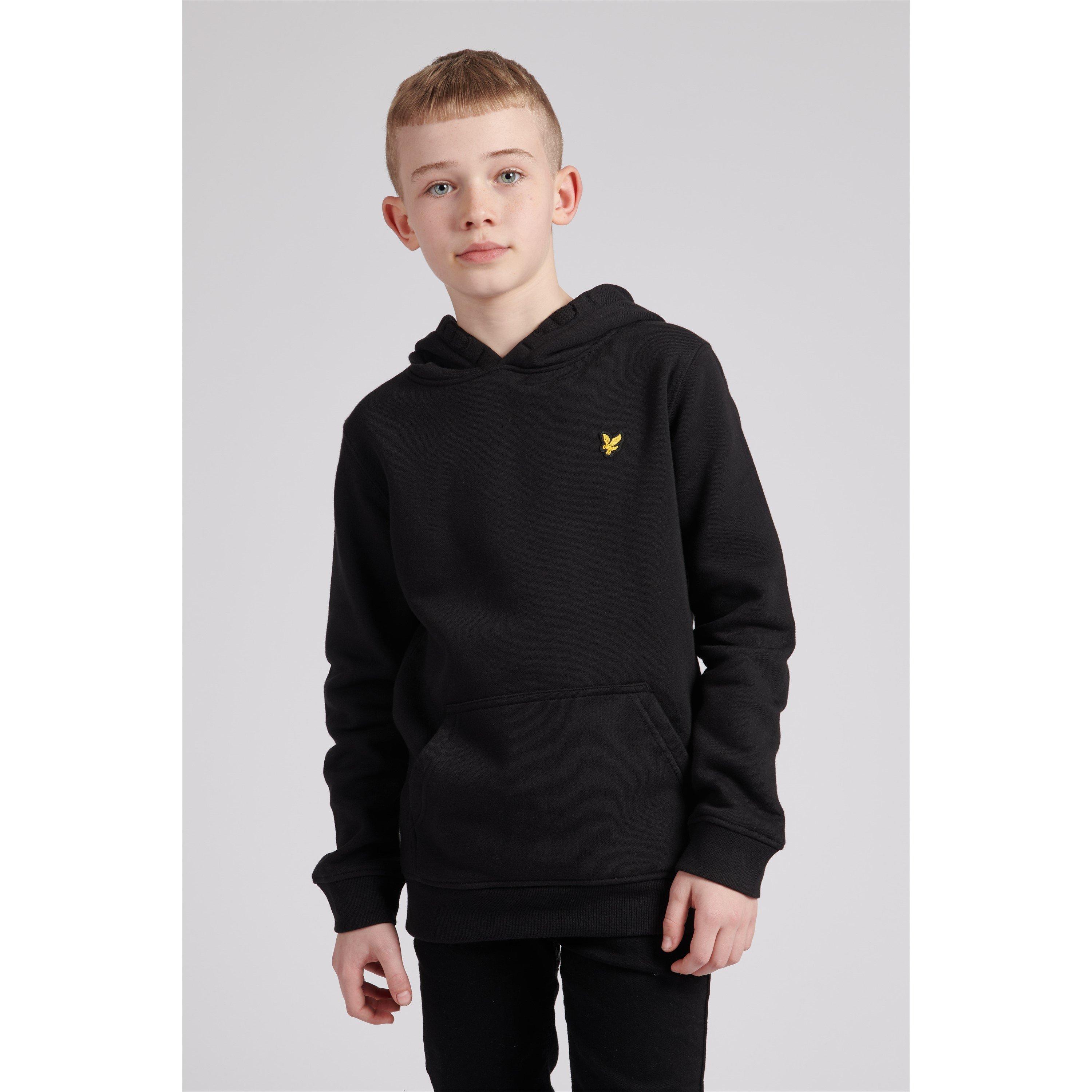 Black - Lyle and Scott - Logo Fleece Hoodie Juniors - 4