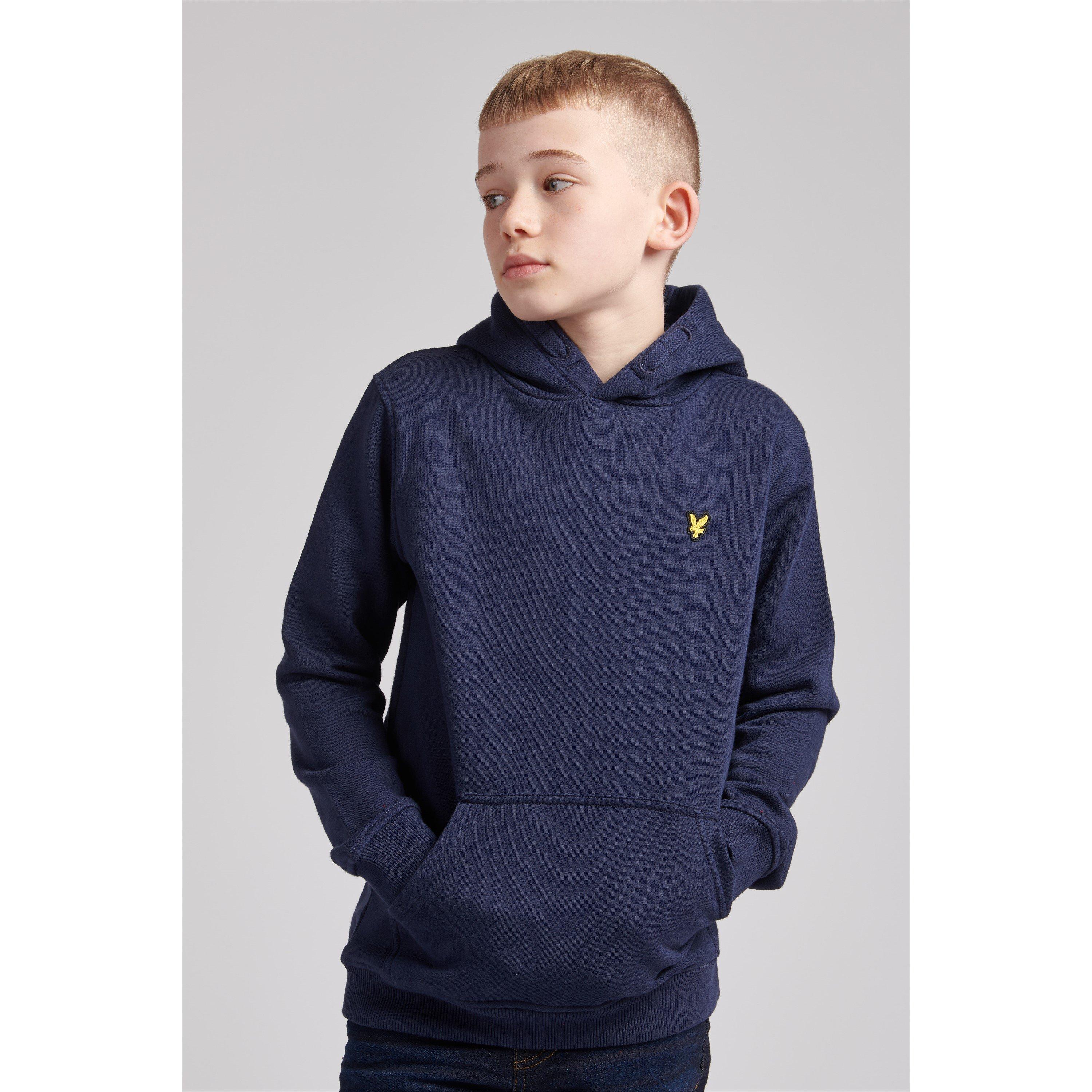 Navy Blazer - Lyle and Scott - Logo Fleece Hoodie Juniors - 4