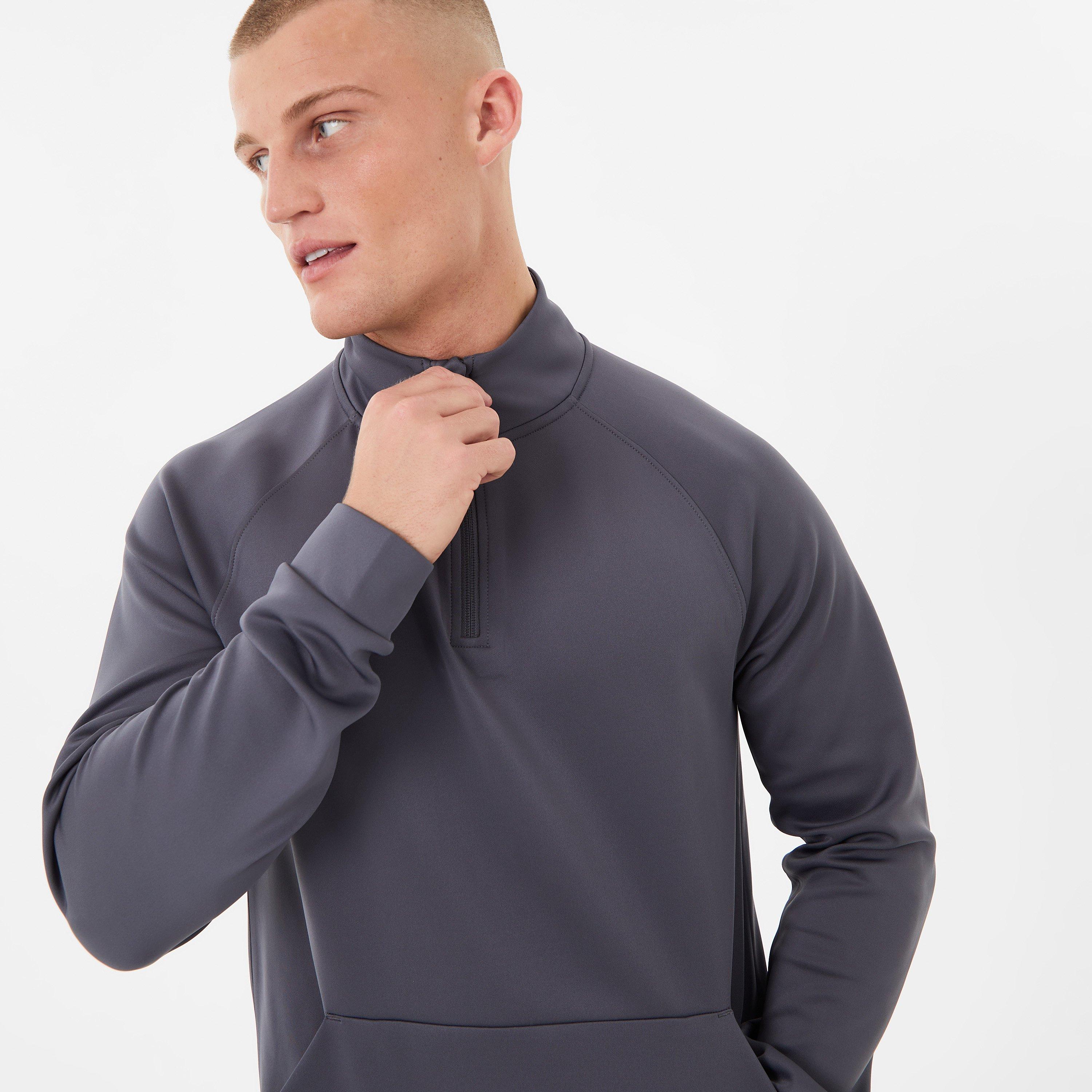 Shark Grey - Everlast - Everlast  1/4 Zip Track Jacket Mens - 5